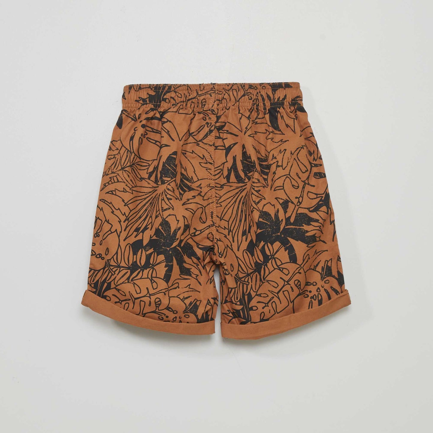 Bermuda droit avec imprim Marron