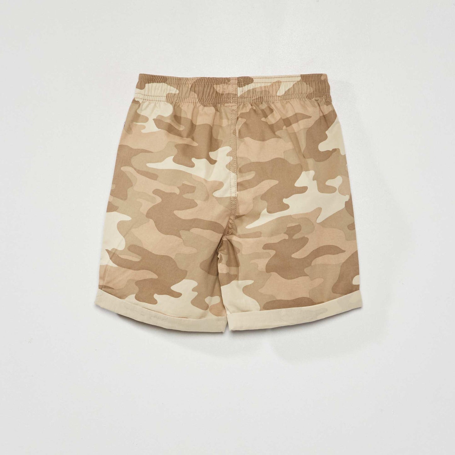 Bermuda droit avec imprim Beige