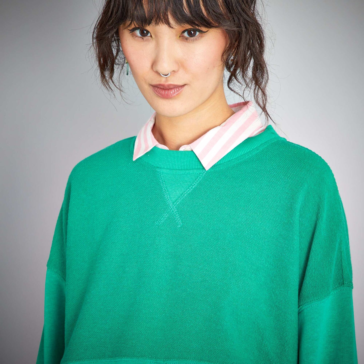 Swat en molleton fantaisie vert