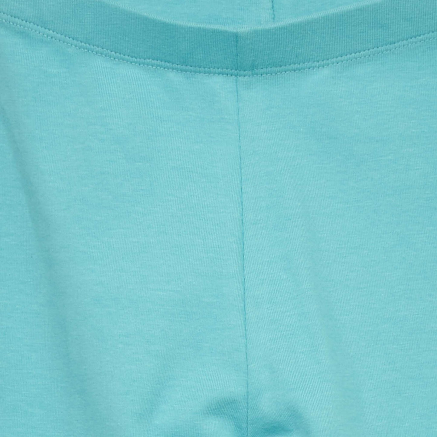 Legging court en jersey uni Bleu turquoise