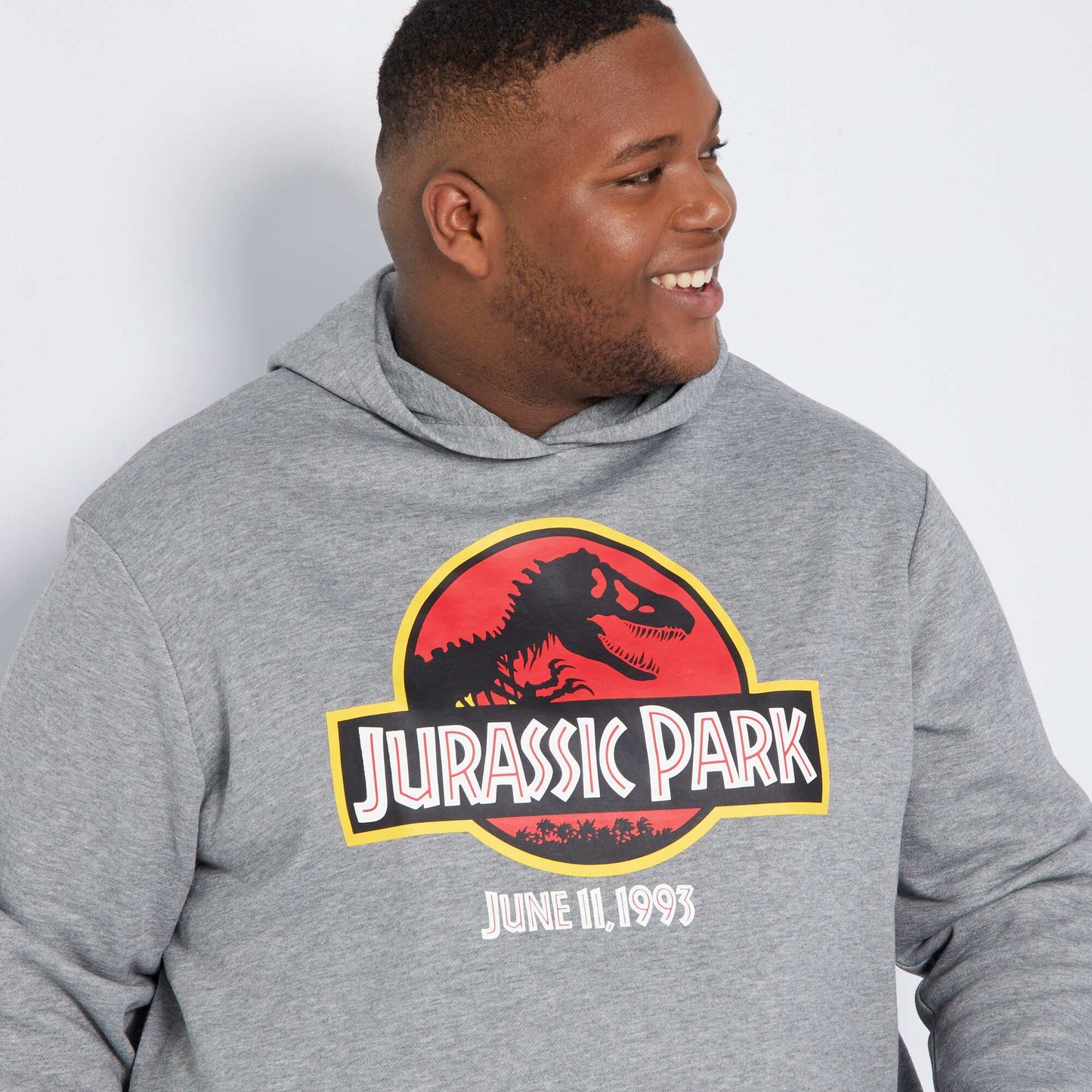 Sweat en molleton 'Jurassic Park' Gris