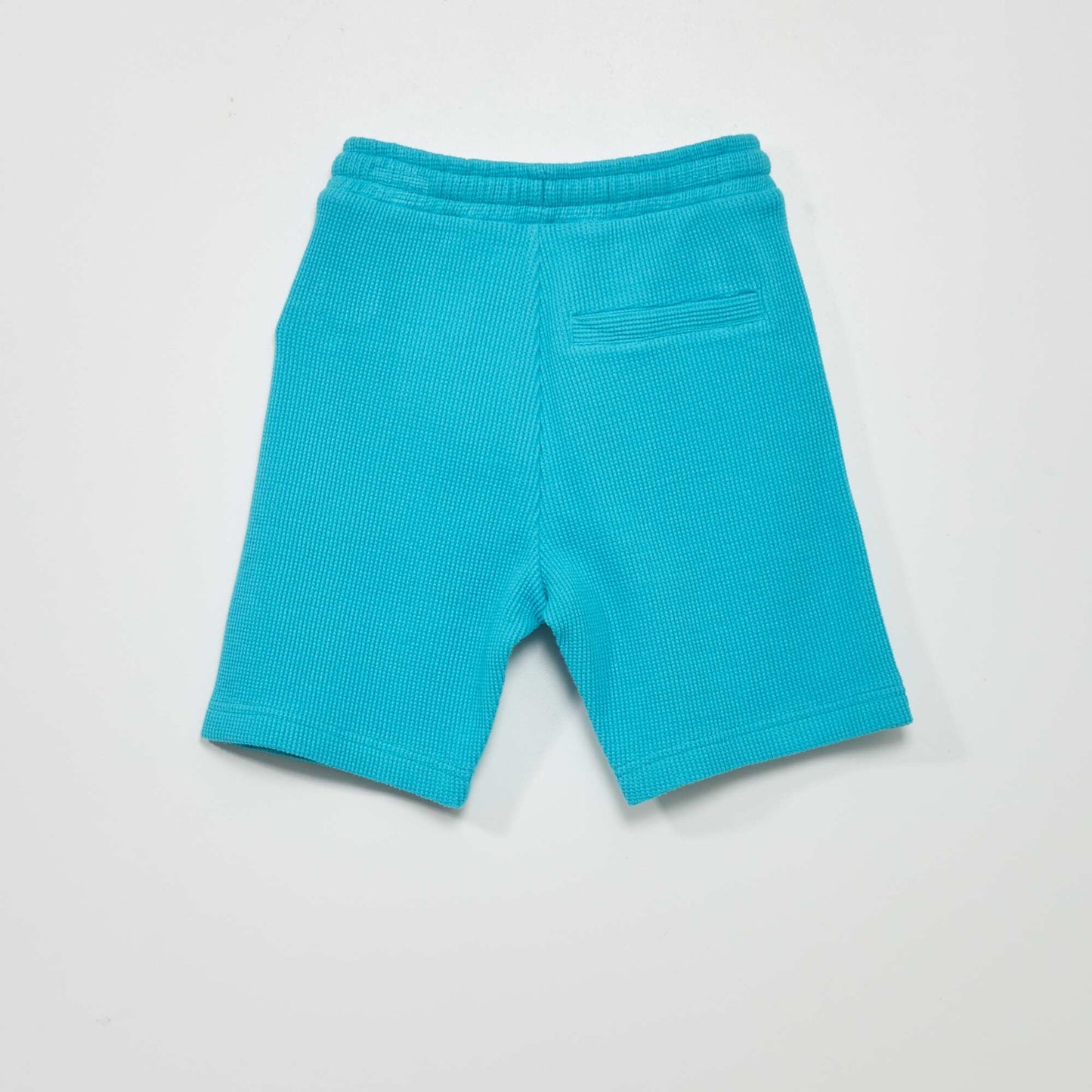 Short en maille gaufr e unie turquoise