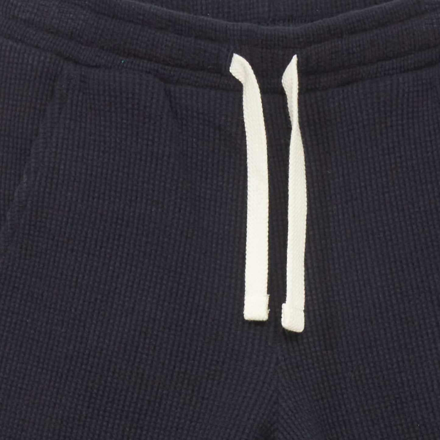 Short en maille gaufr e unie Bleu marine
