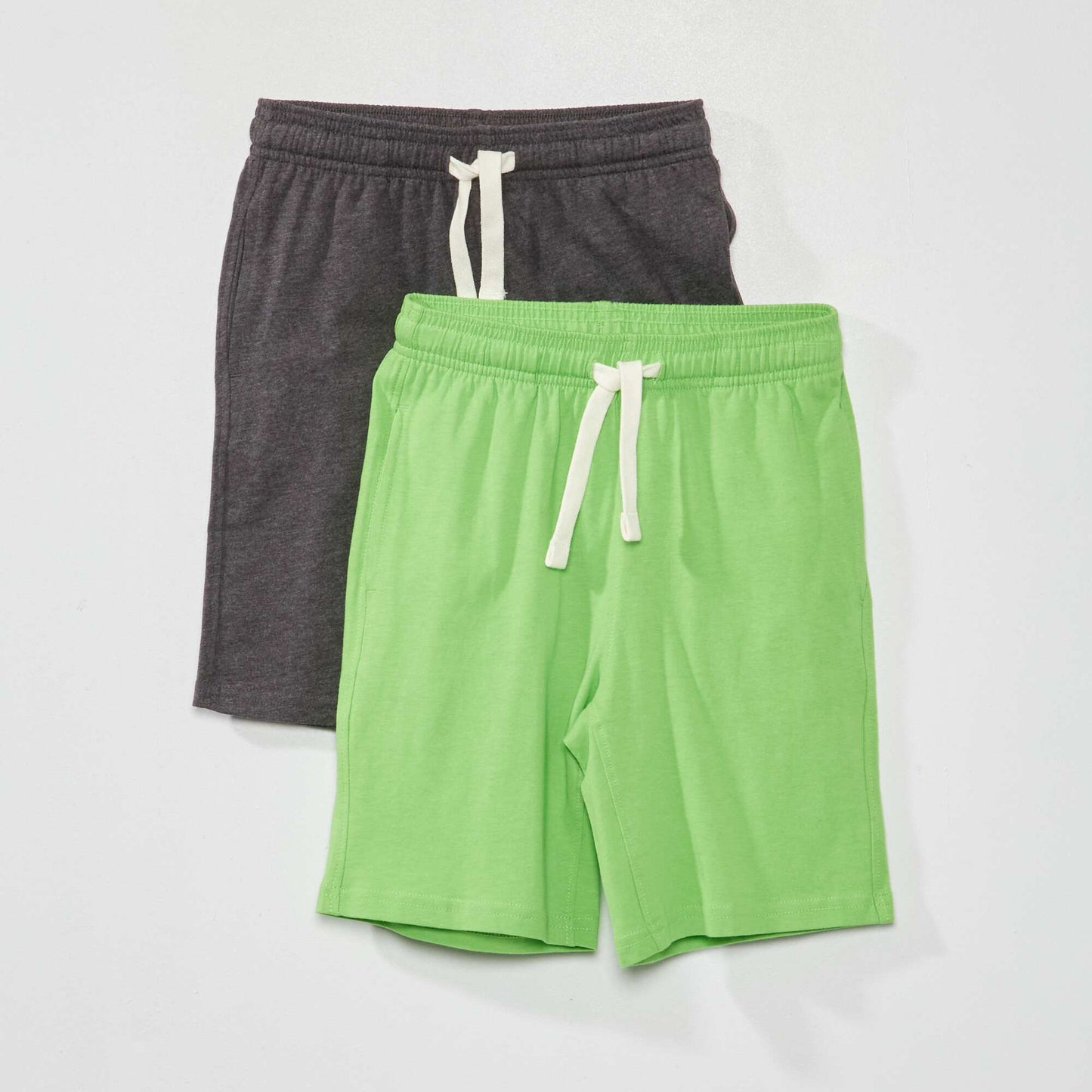 Lot de bermudas en jersey - 2 pi ces Gris/vert