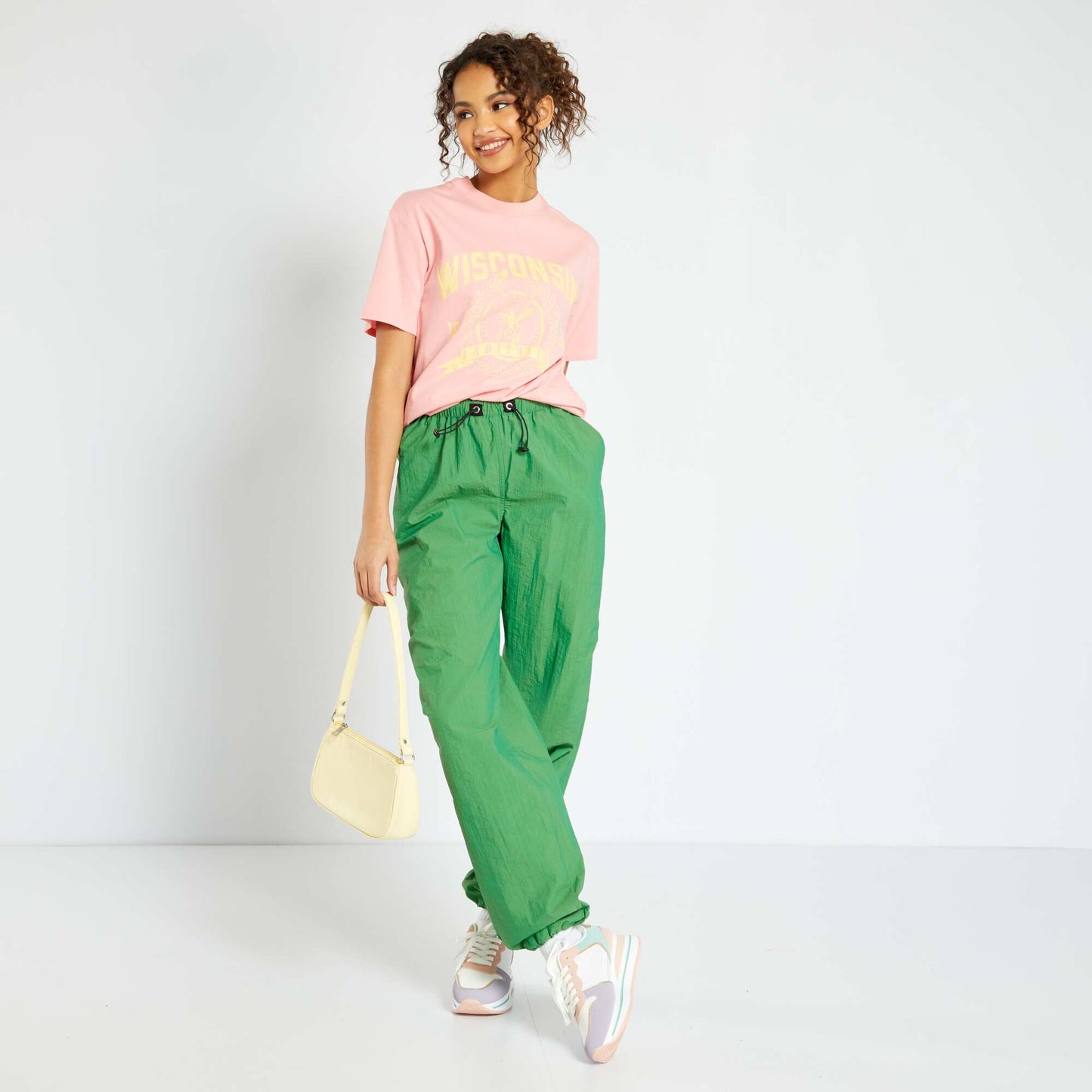 Tee-shirt imprim USA Rose