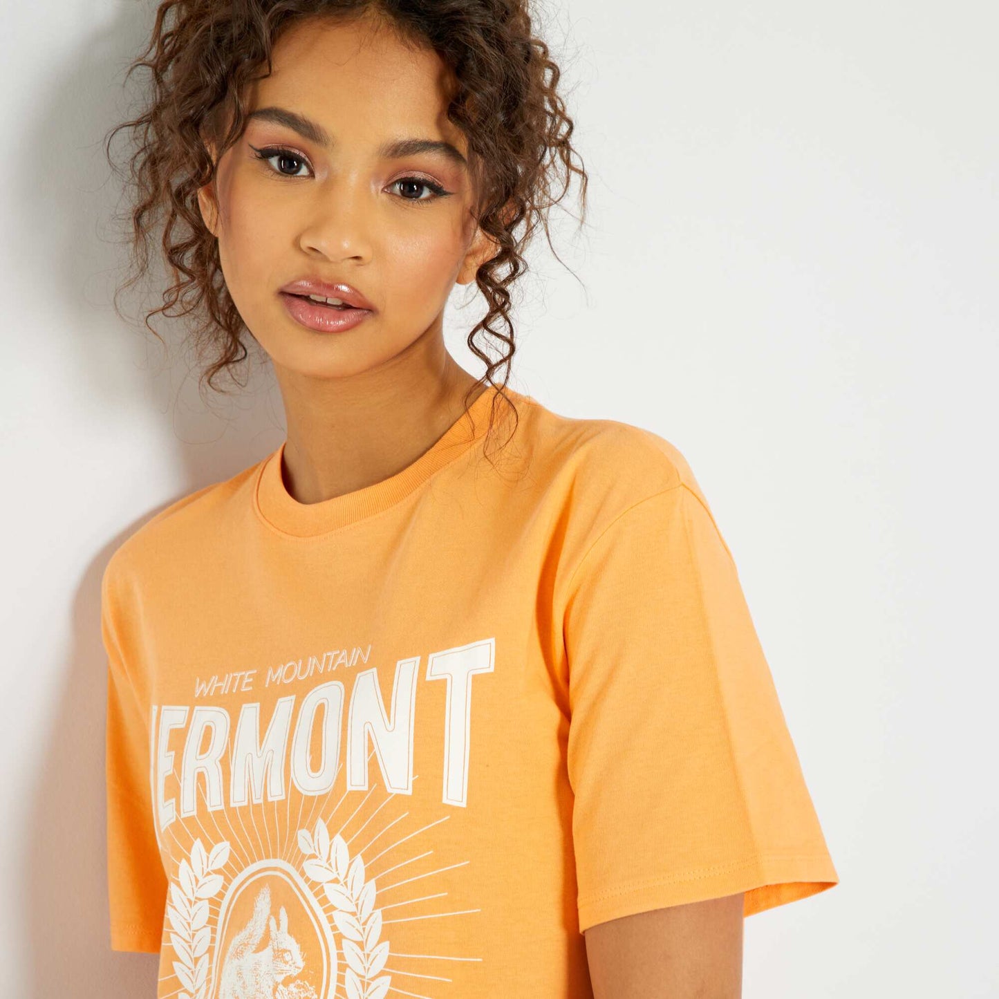Tee-shirt imprim USA Orange