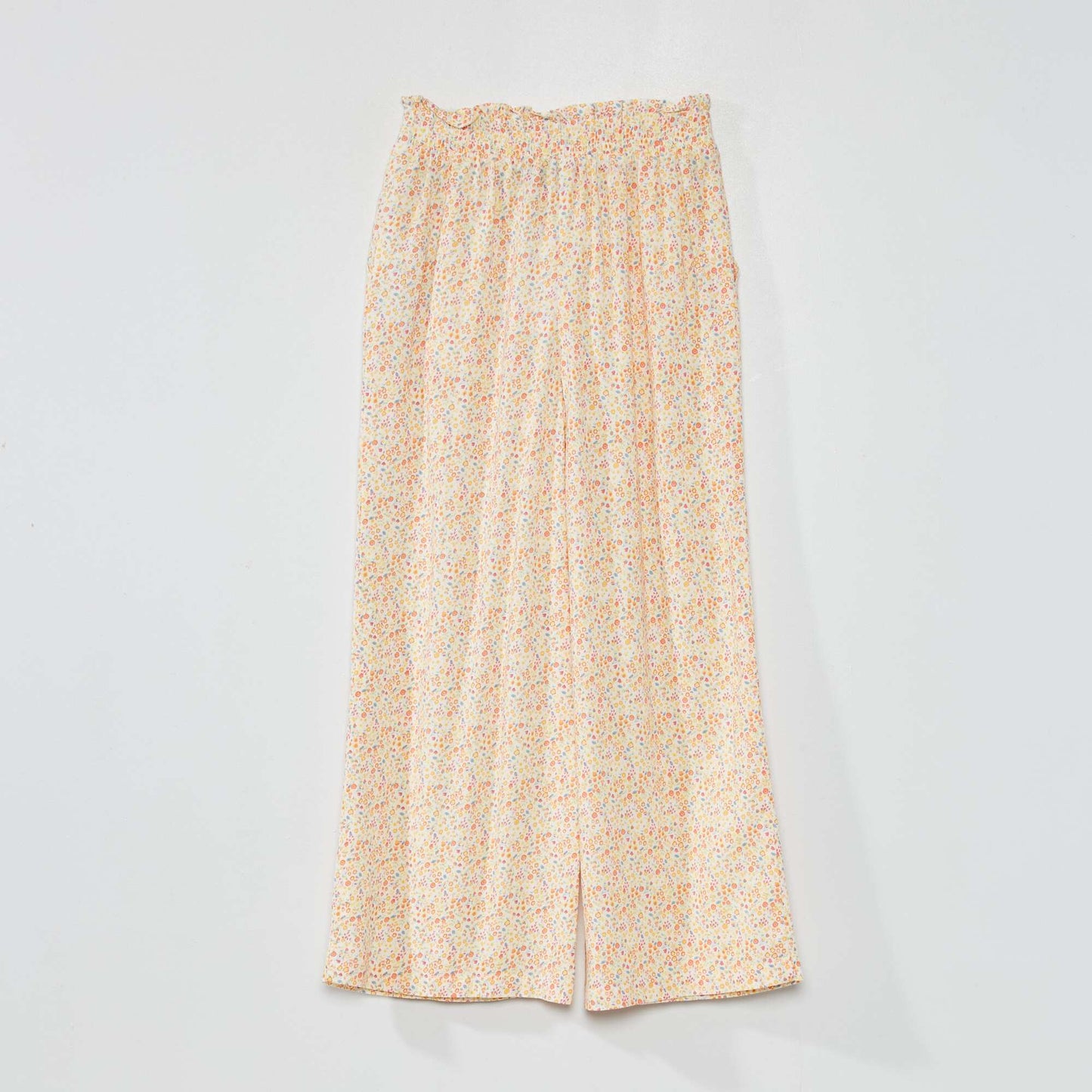 Pantalon fluide motif Blanc