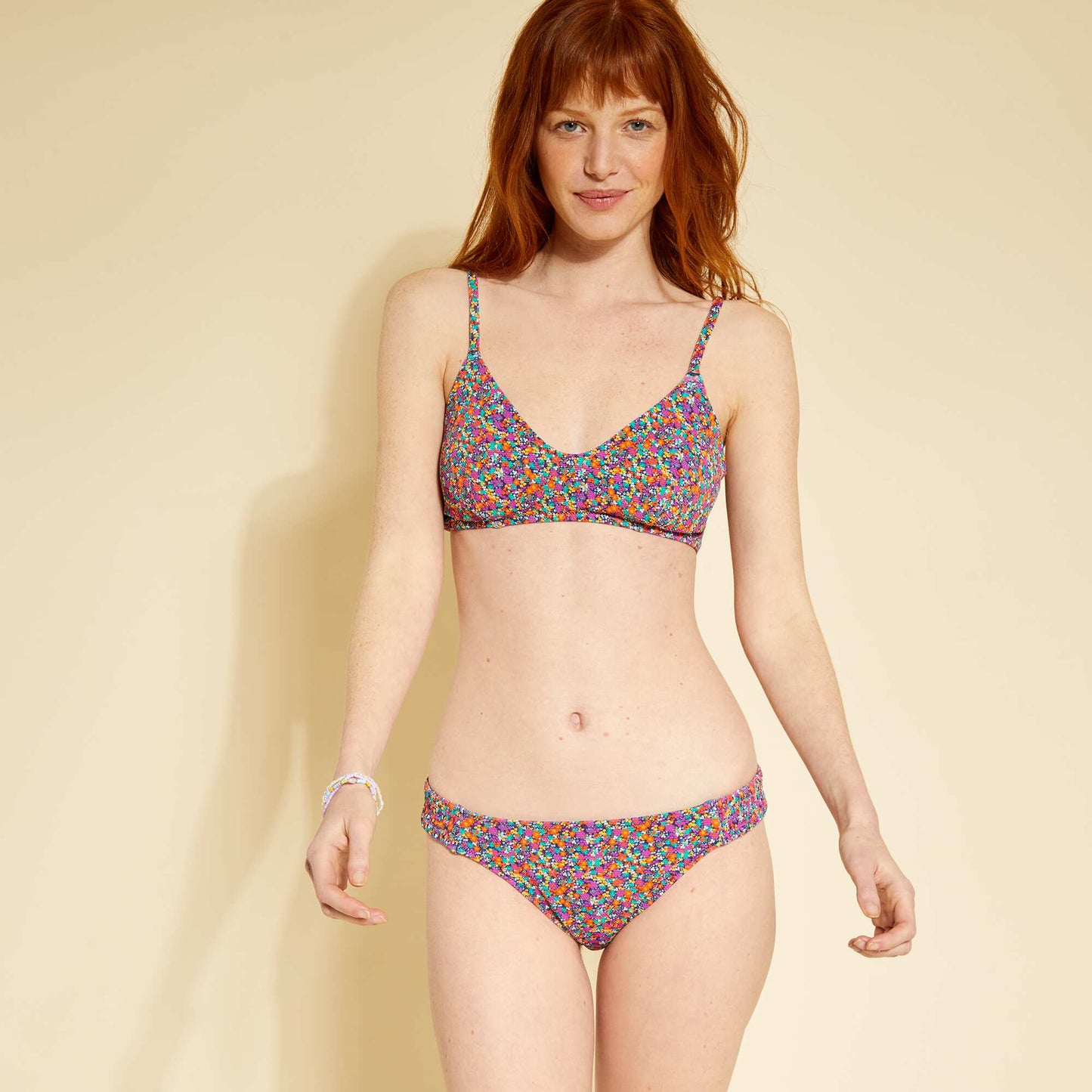 Haut de maillot de bain brassi re imprim fleuri