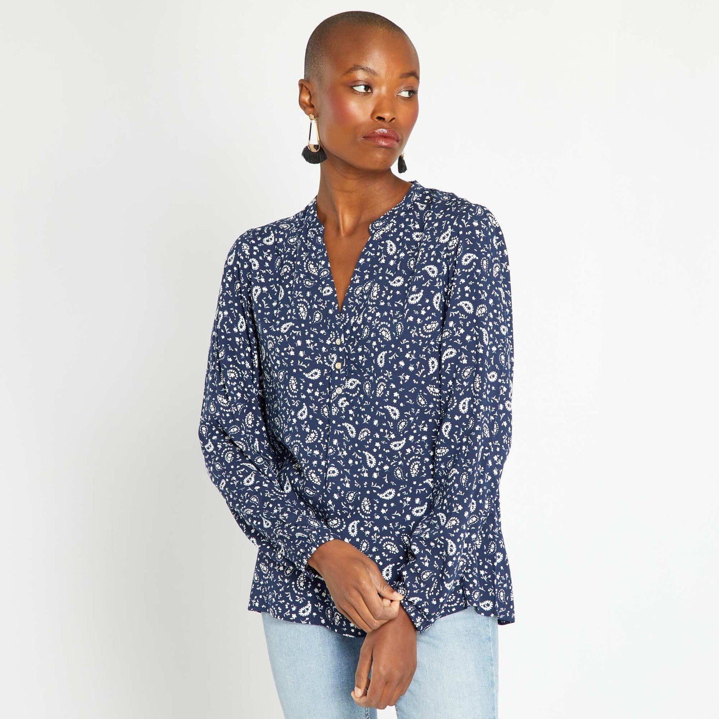 Chemisier fluide Bleu