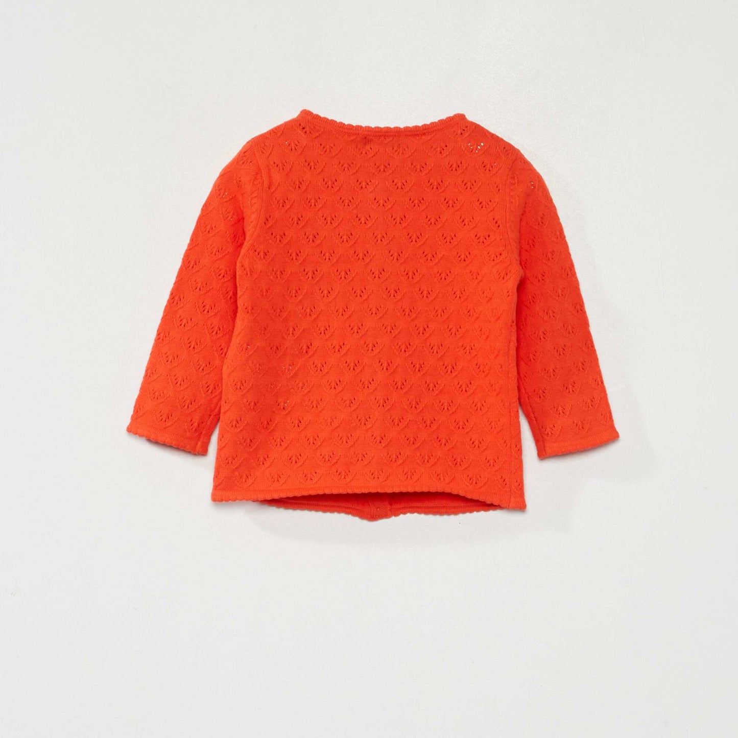 Gilet en maille pointelle Orange