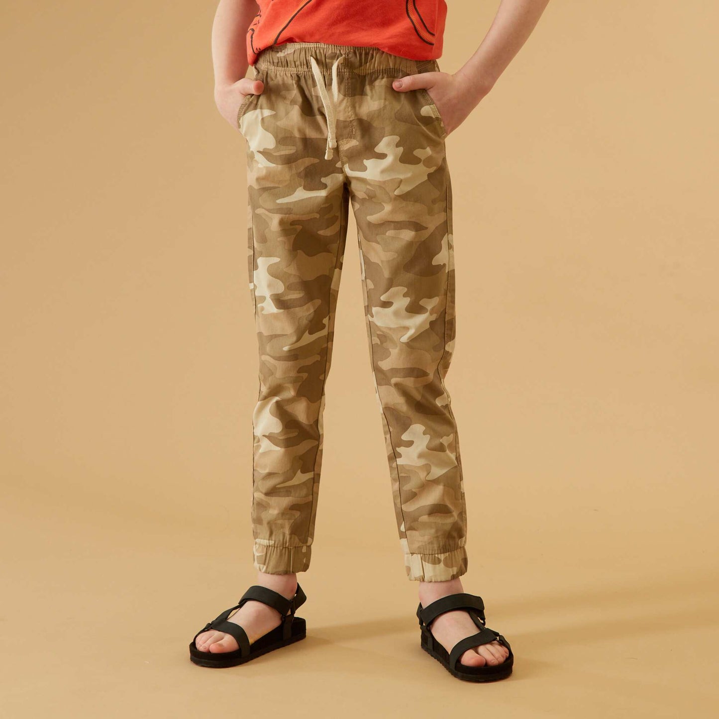 Pantalon de jogging avec imprim Beige