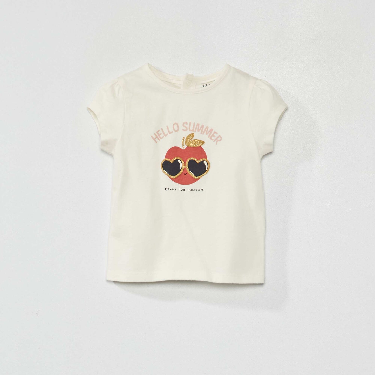 T-shirt manches courtes avec imprim Blanc