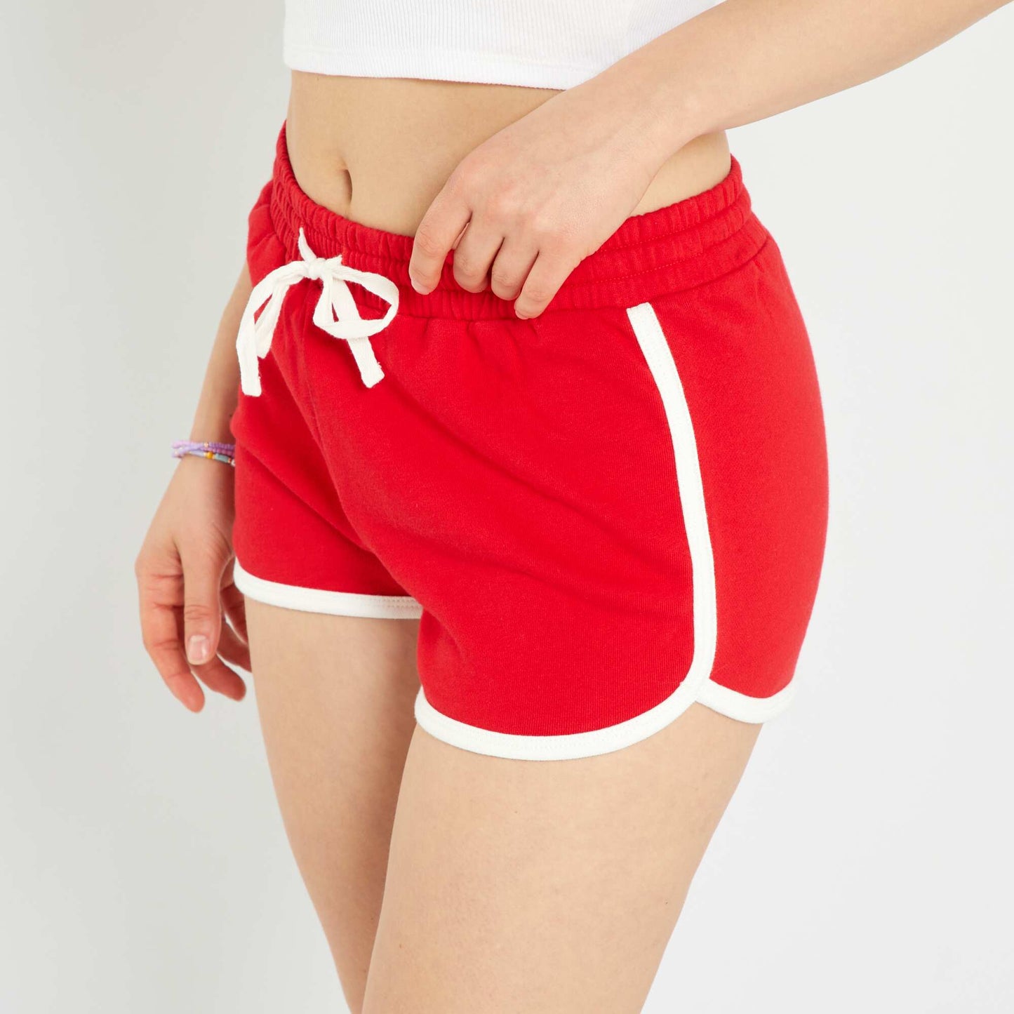 Short en molleton Rouge