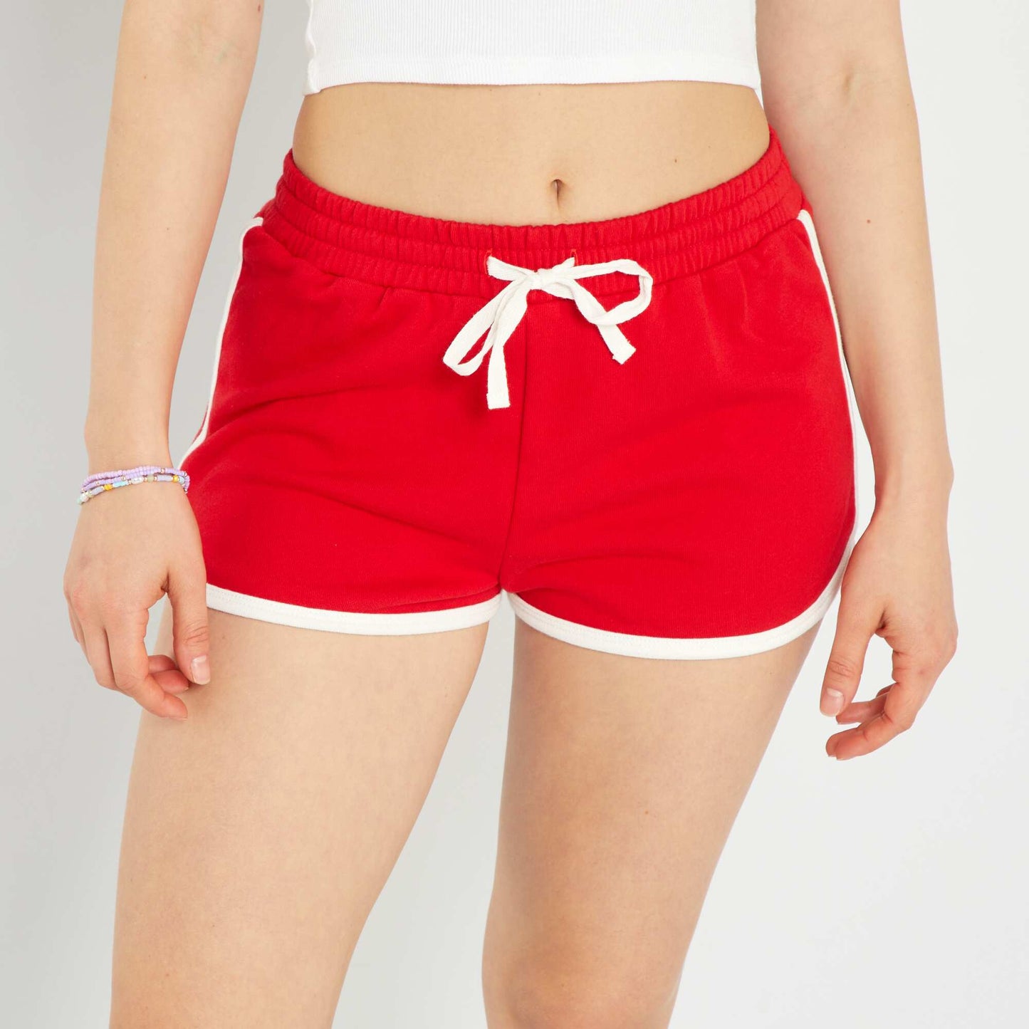 Short en molleton Rouge