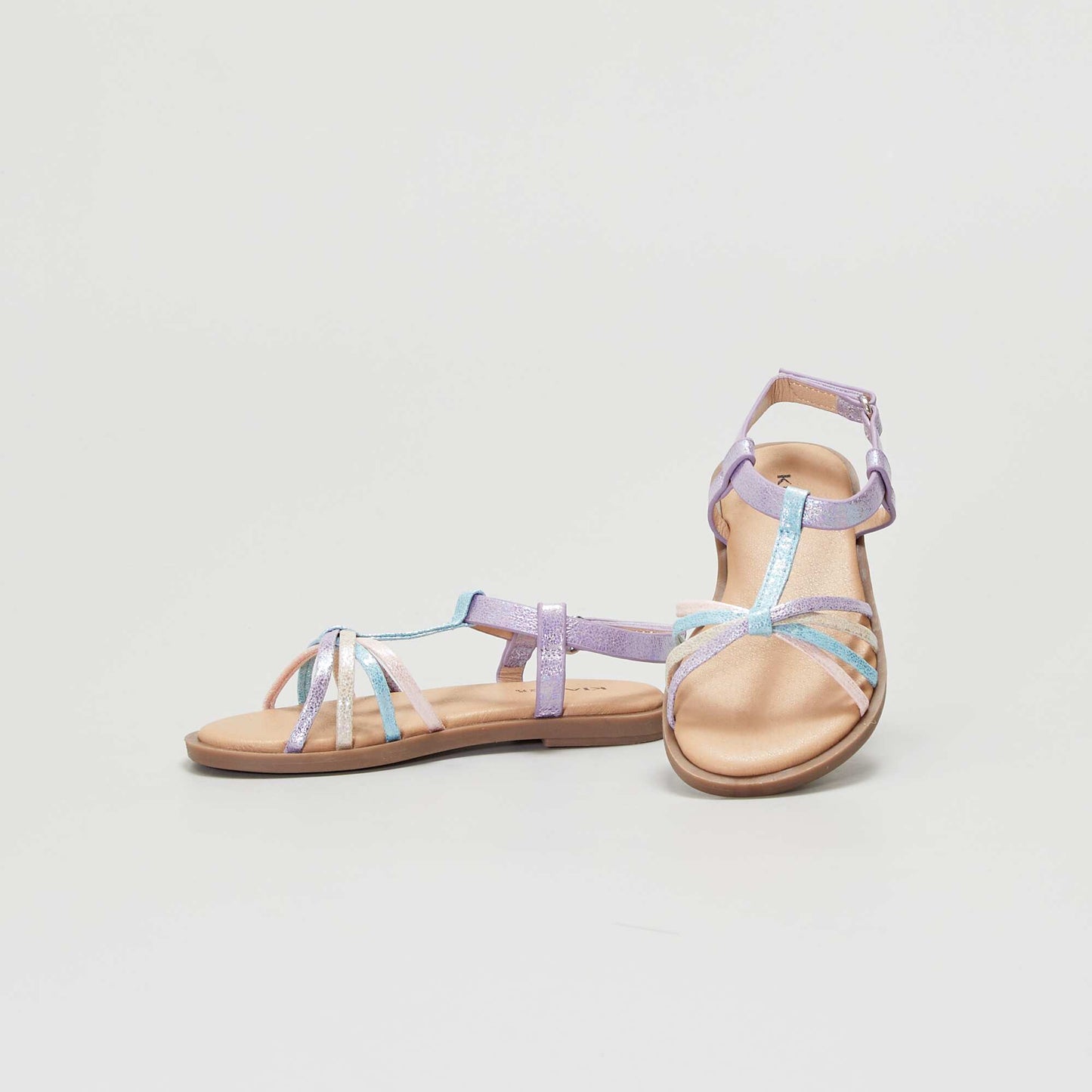 Sandales fines multi-brides Multicolore