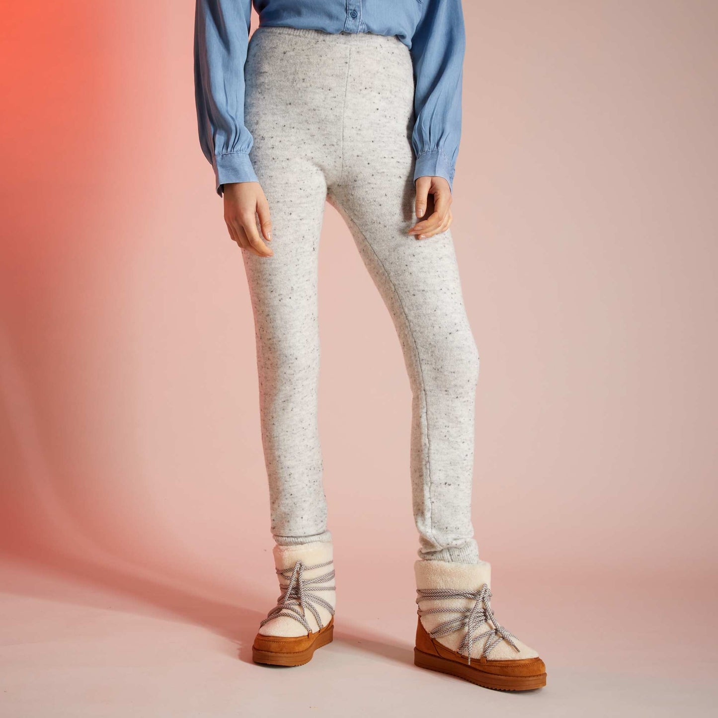 Legging en maille jersey Gris