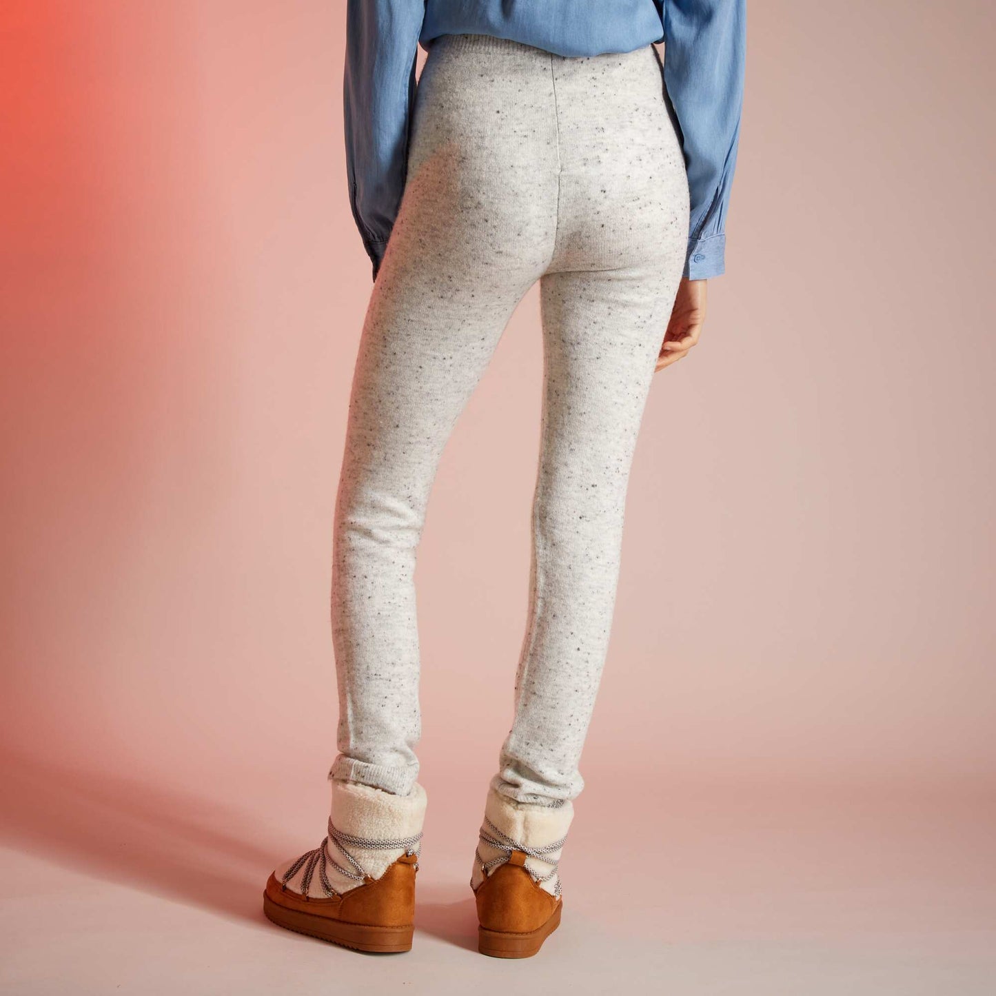 Legging en maille jersey Gris