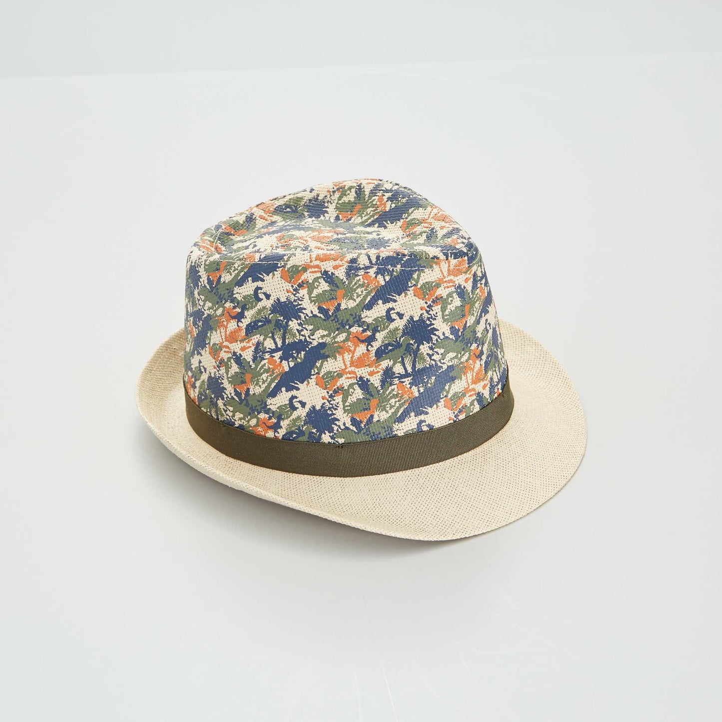 Chapeau de paille 'Jurassic Park' vert lichen