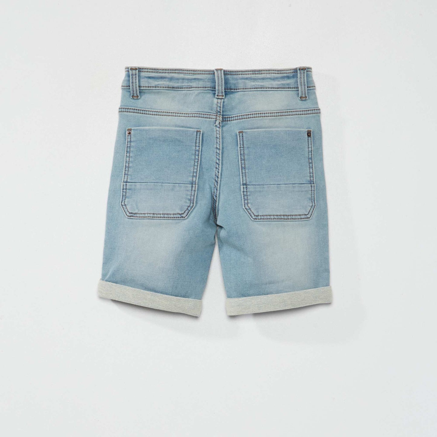 Bermuda en jean taille ajustable Triple stone