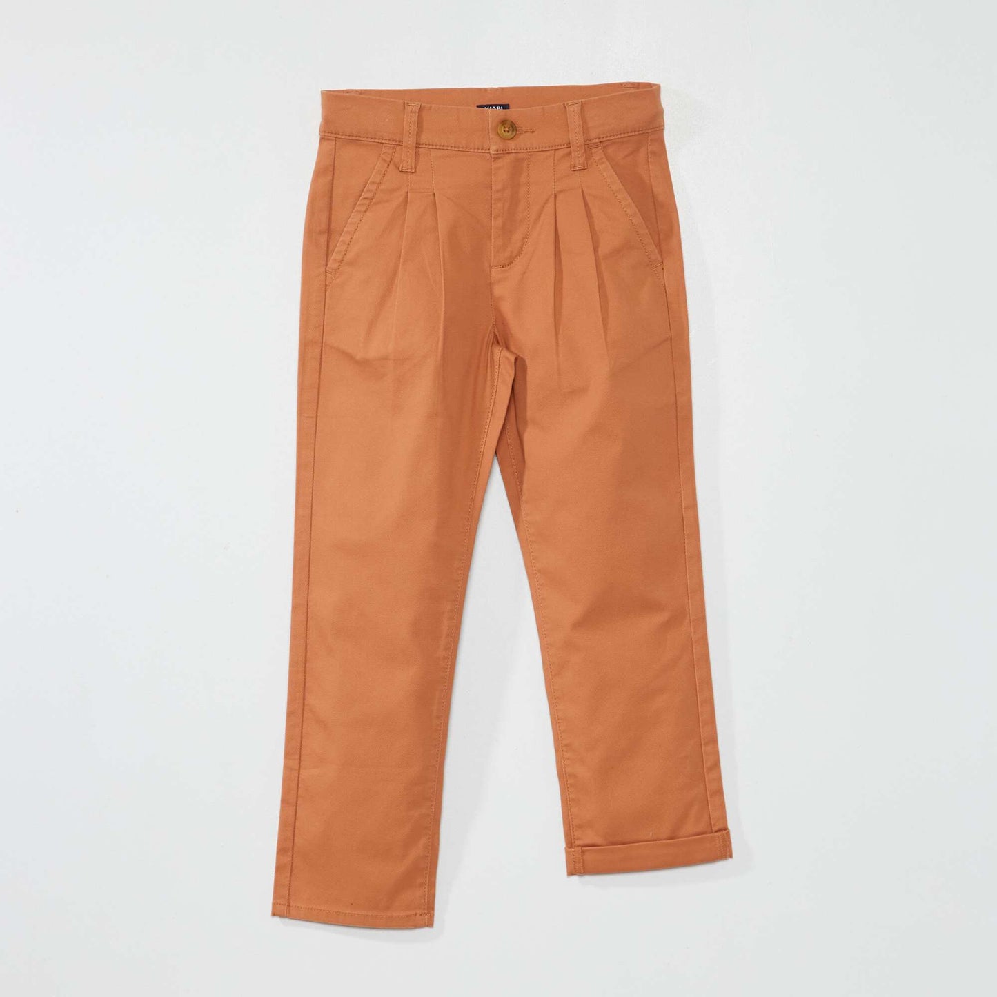 Pantalon chino tapered Marron
