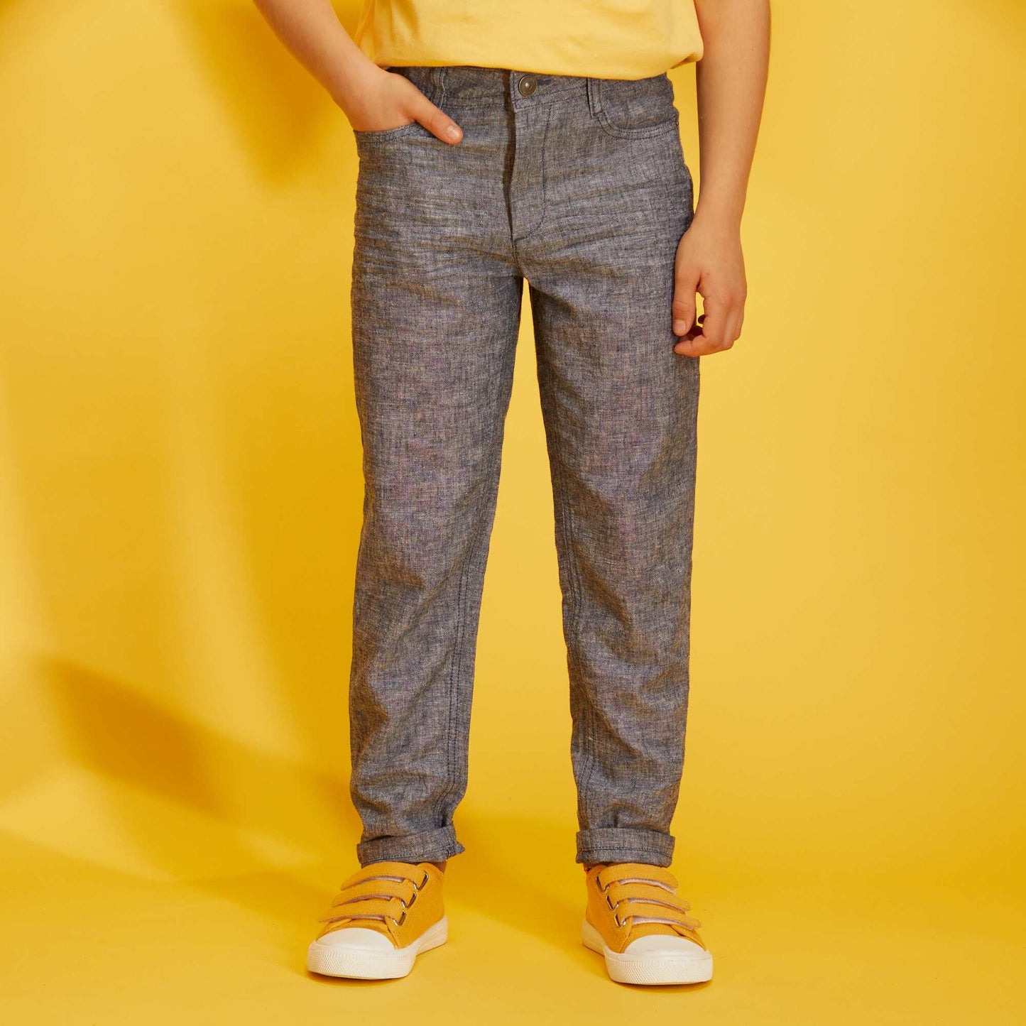 Pantalon droit Bleu