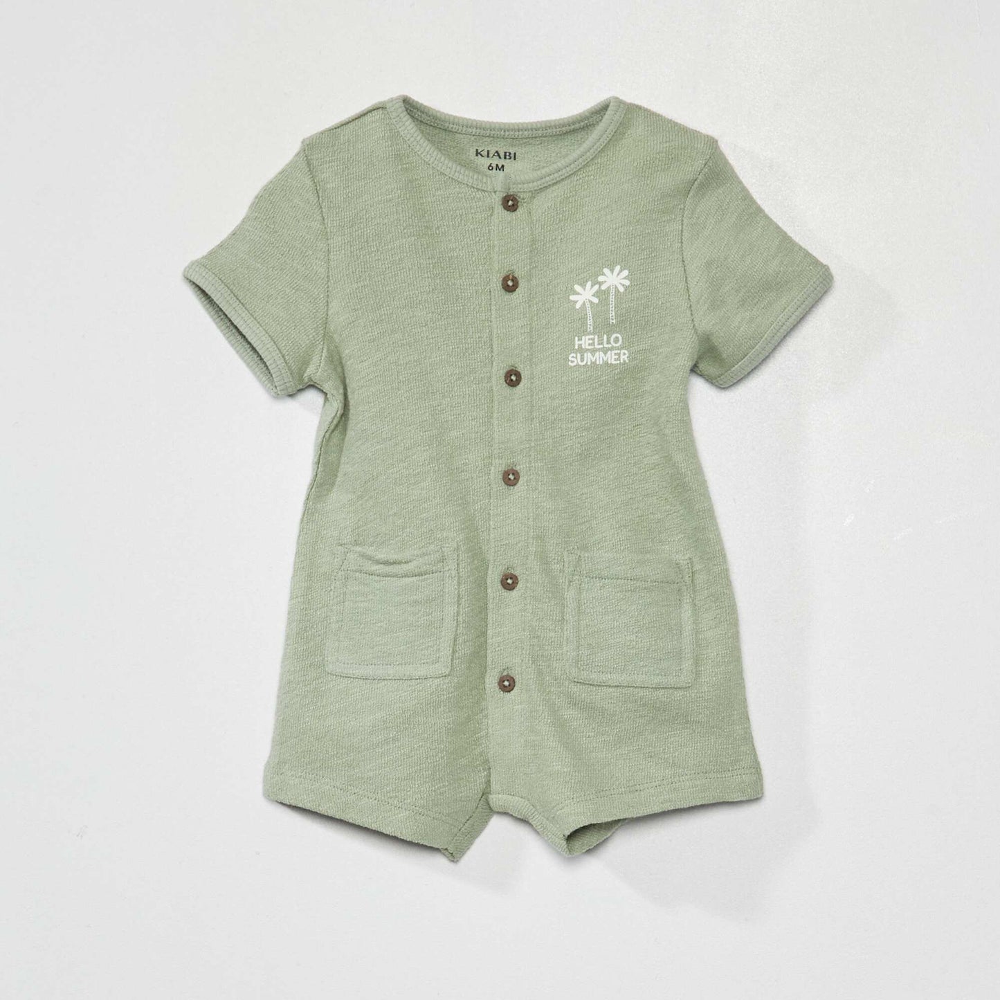 Barboteuse en maille ponge Vert
