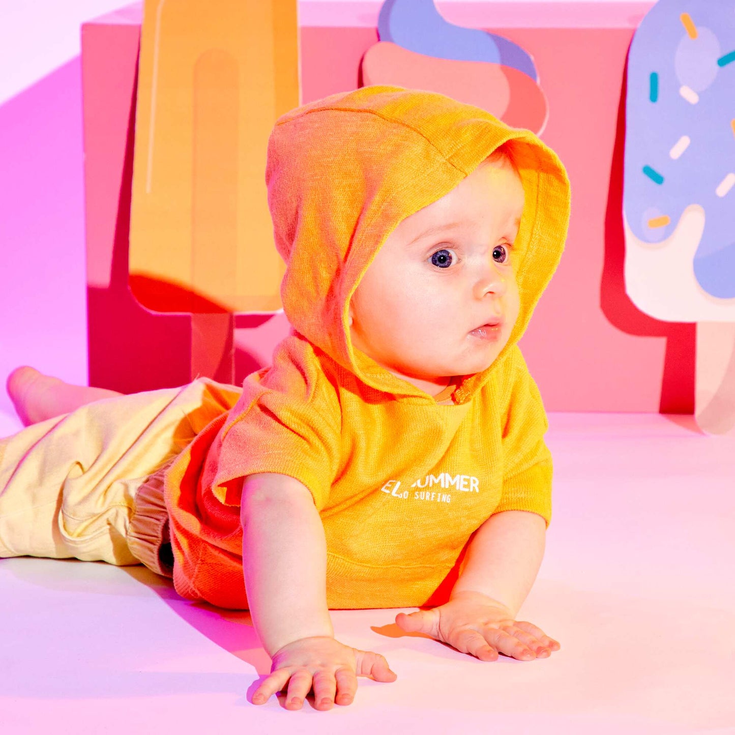 Sweat avec capuche Orange
