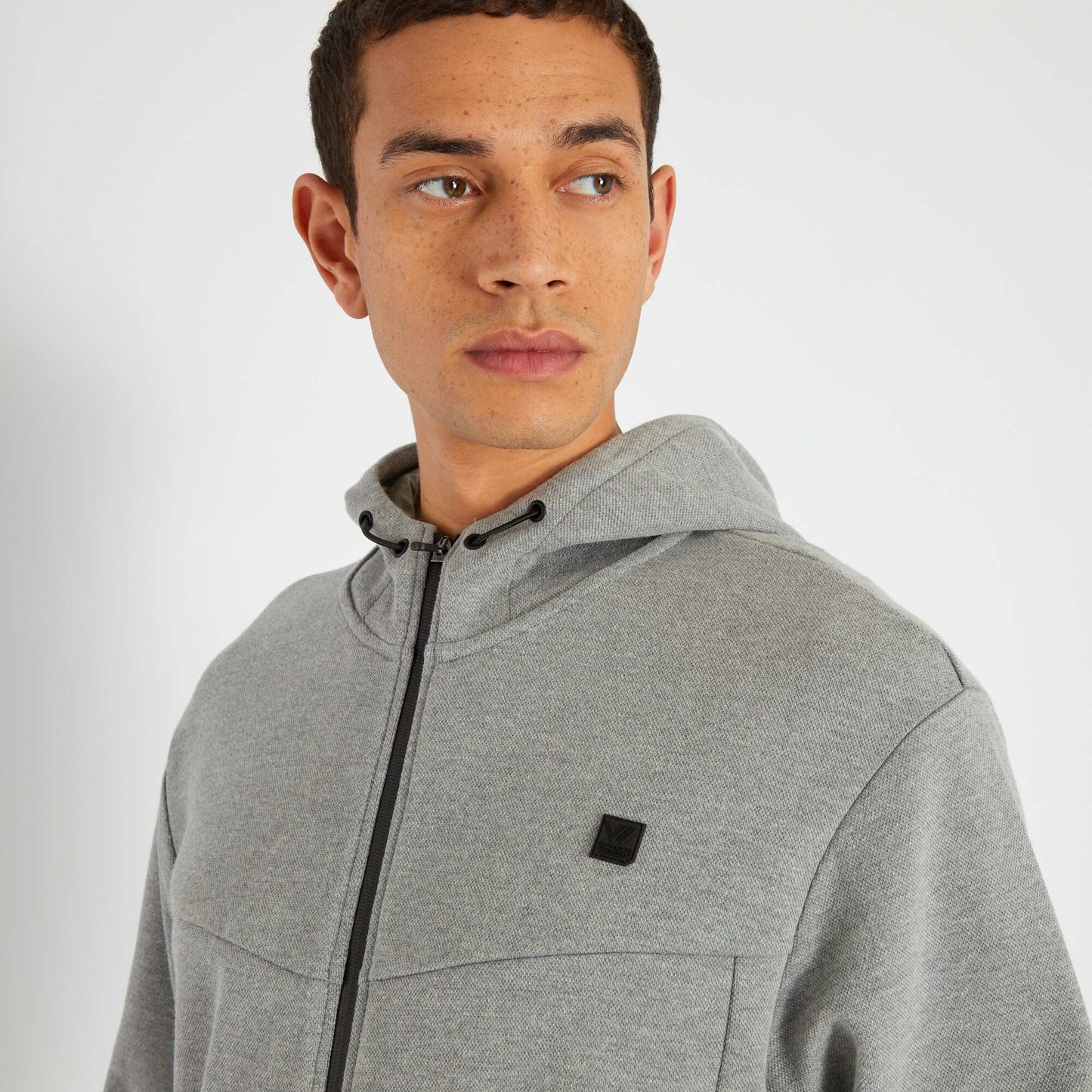 Sweat zipp capuche Gris