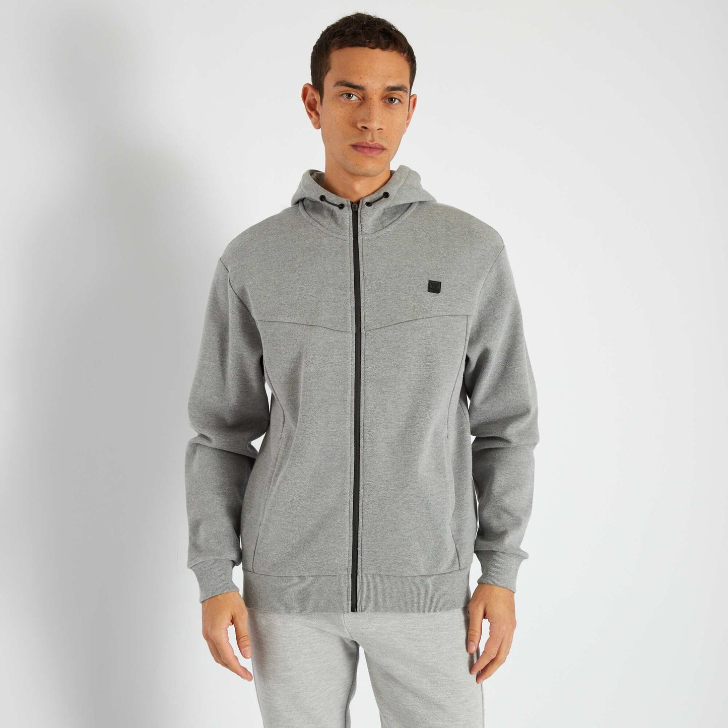 Sweat zipp capuche Gris