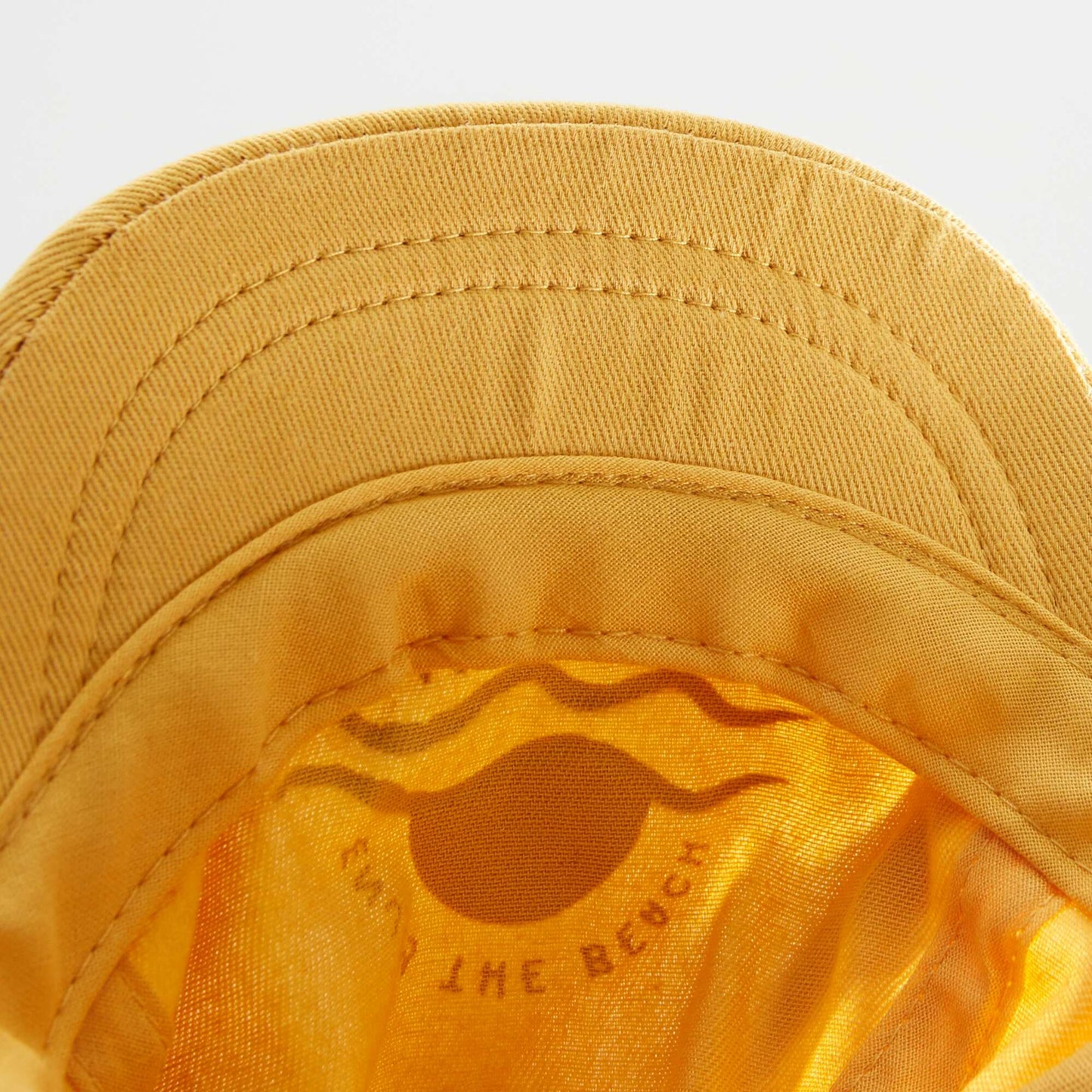 Casquette forme baseball imprim en coton twill Jaune