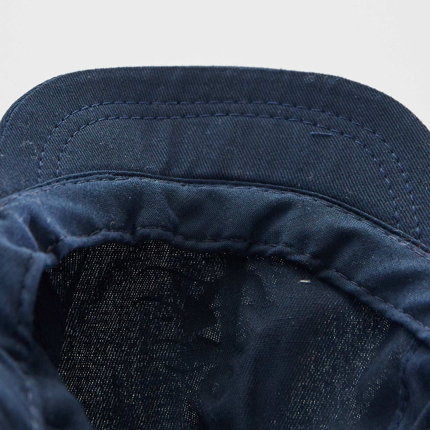 Casquette forme baseball imprim en coton twill Bleu marine