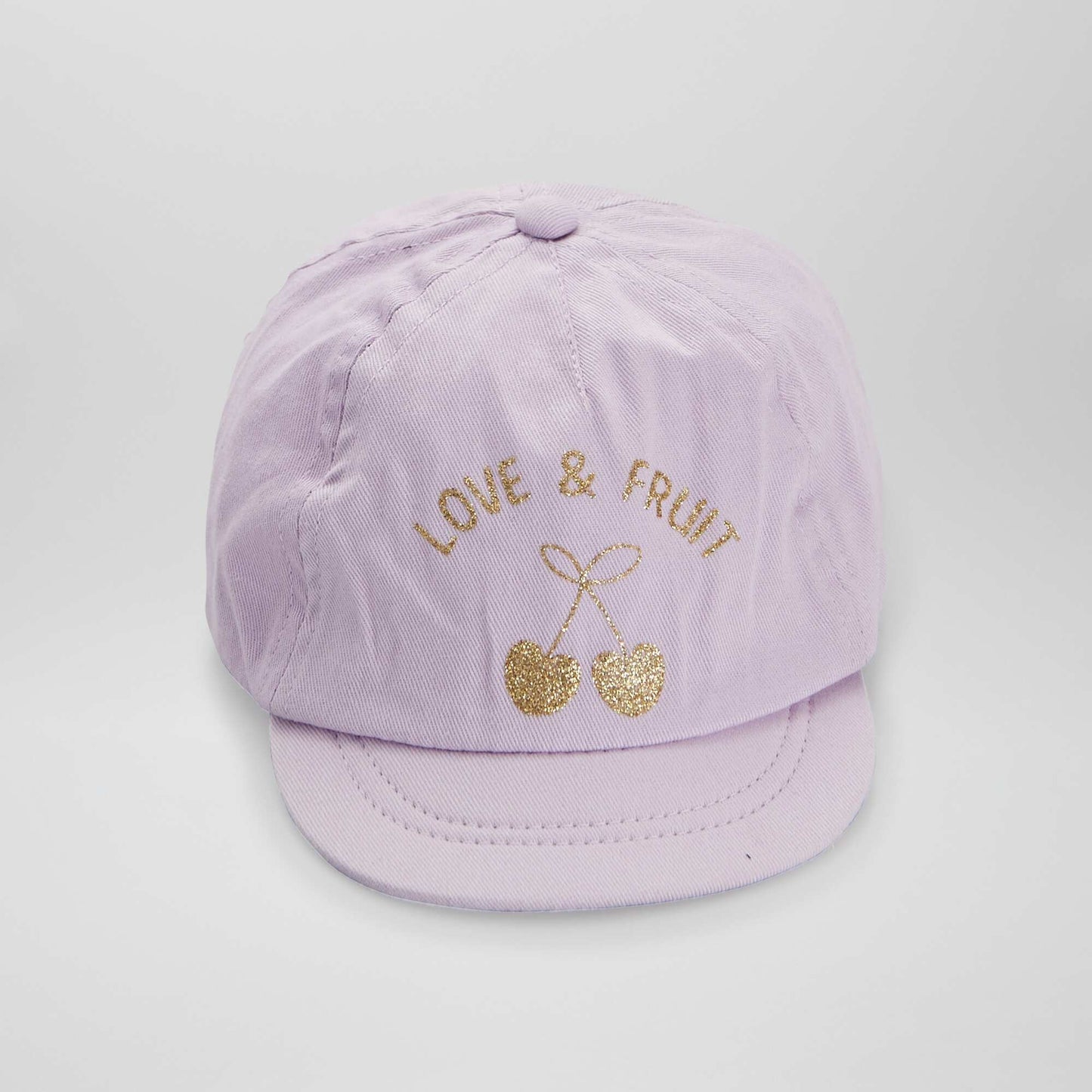 Casquette forme baseball imprim en coton twill Violet
