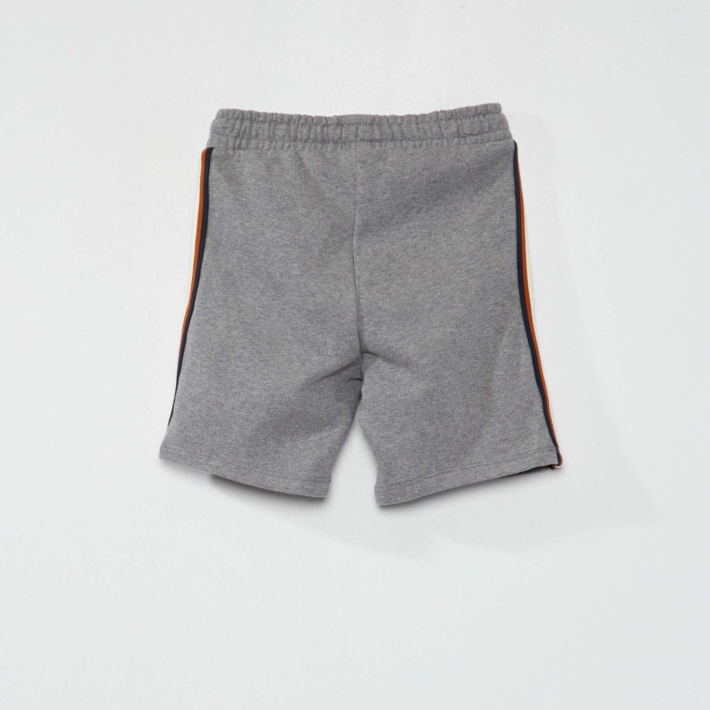 Short en molleton avec bandes contrastantes Gris