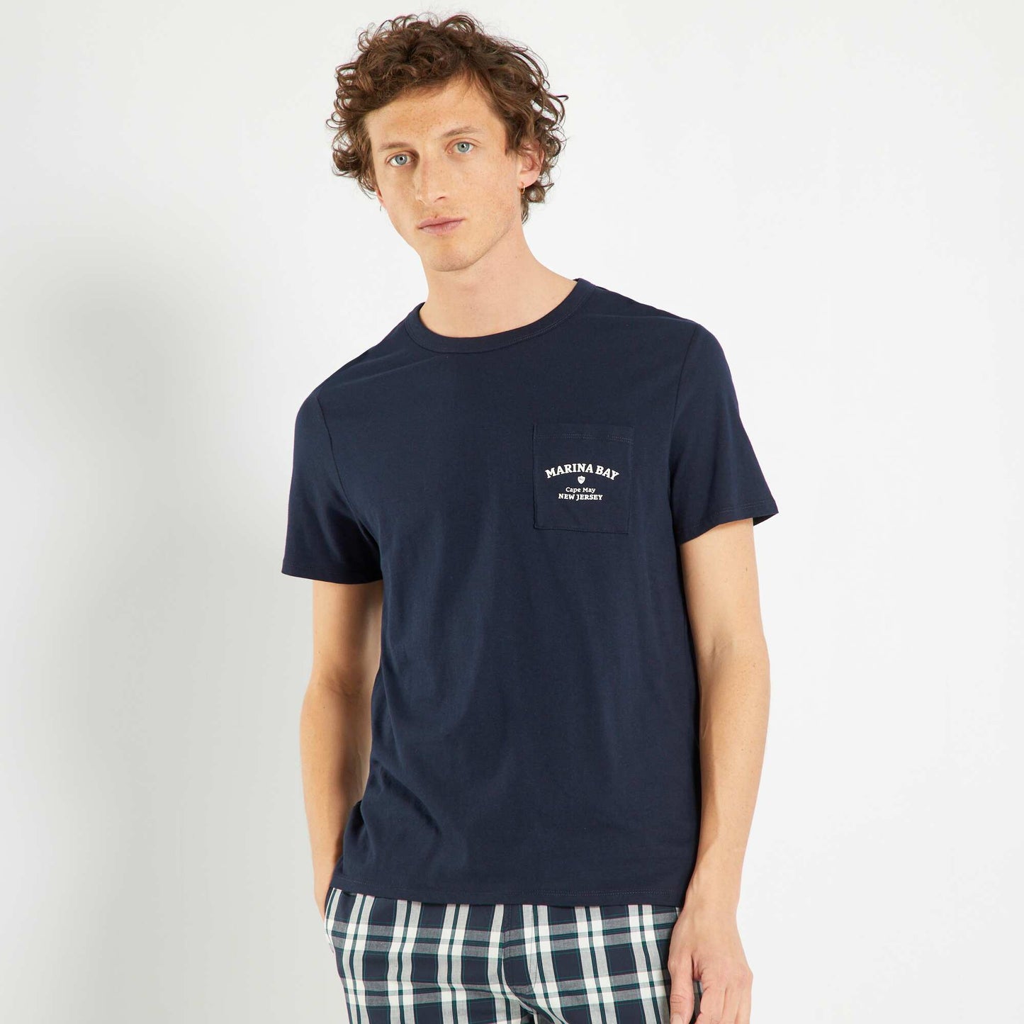 Ensemble pyjama court en jersey - 2 pi ces Bleu marine