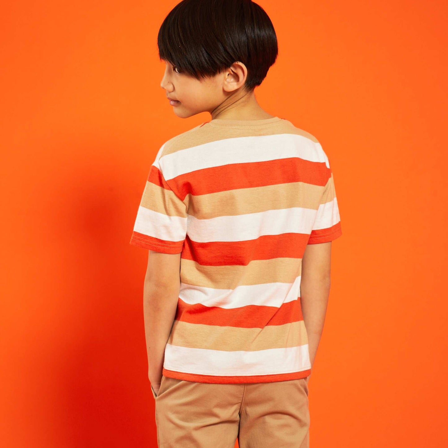T-shirt en jersey manches courtes BEIGE