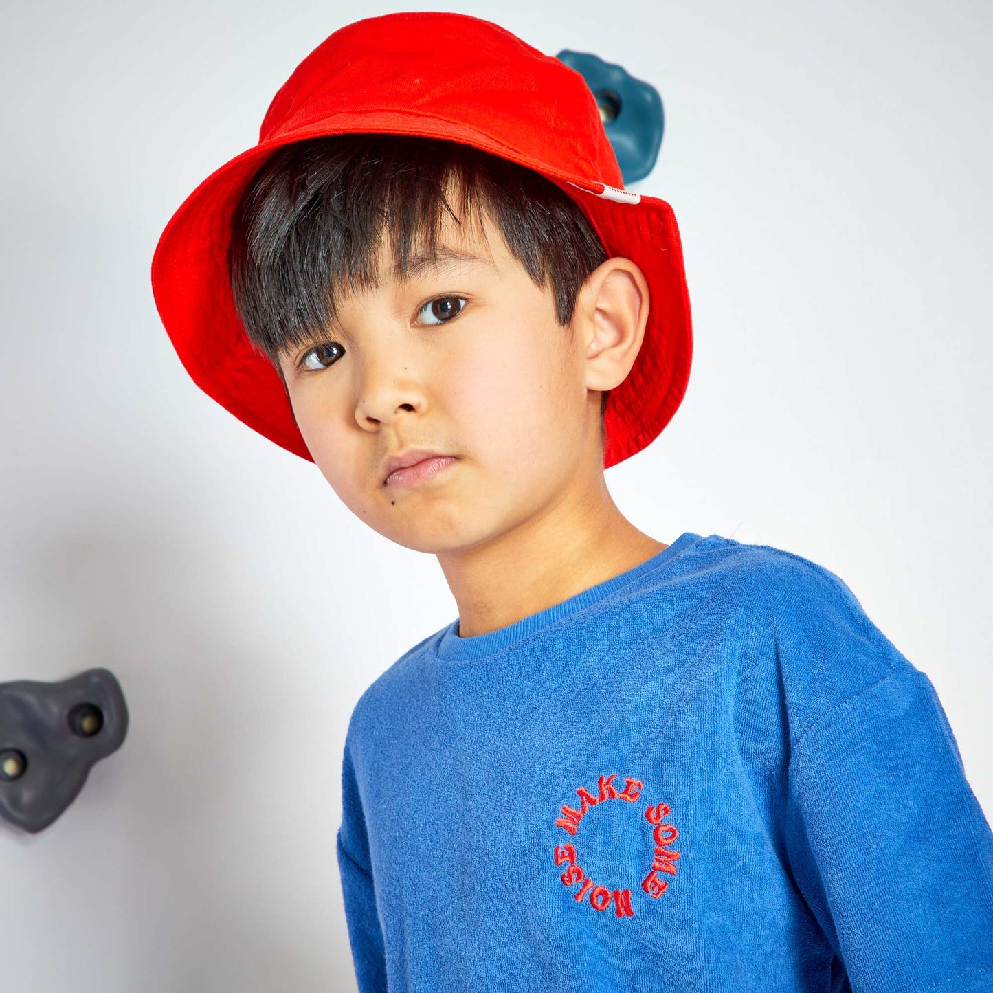 T-shirt en maille ponge Bleu