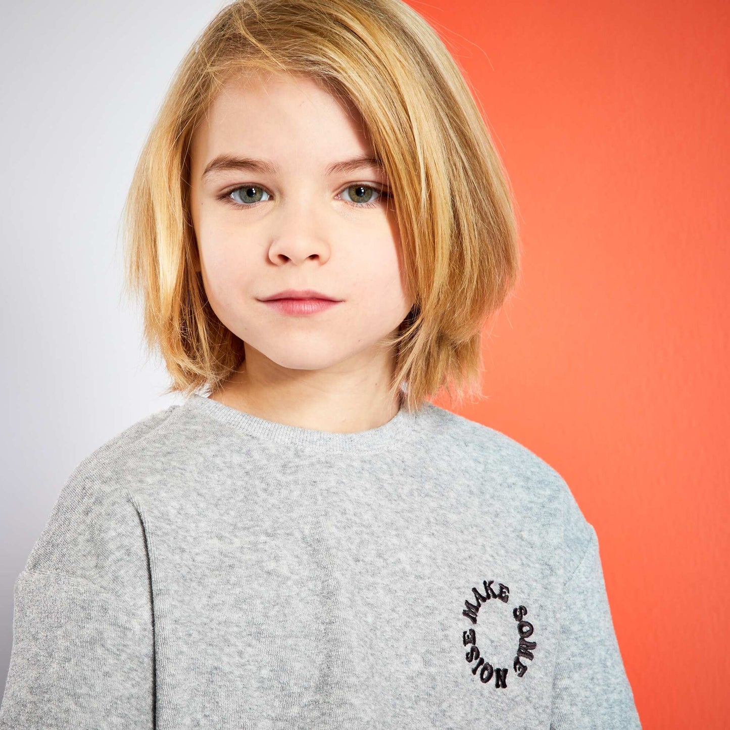 T-shirt en maille ponge Gris