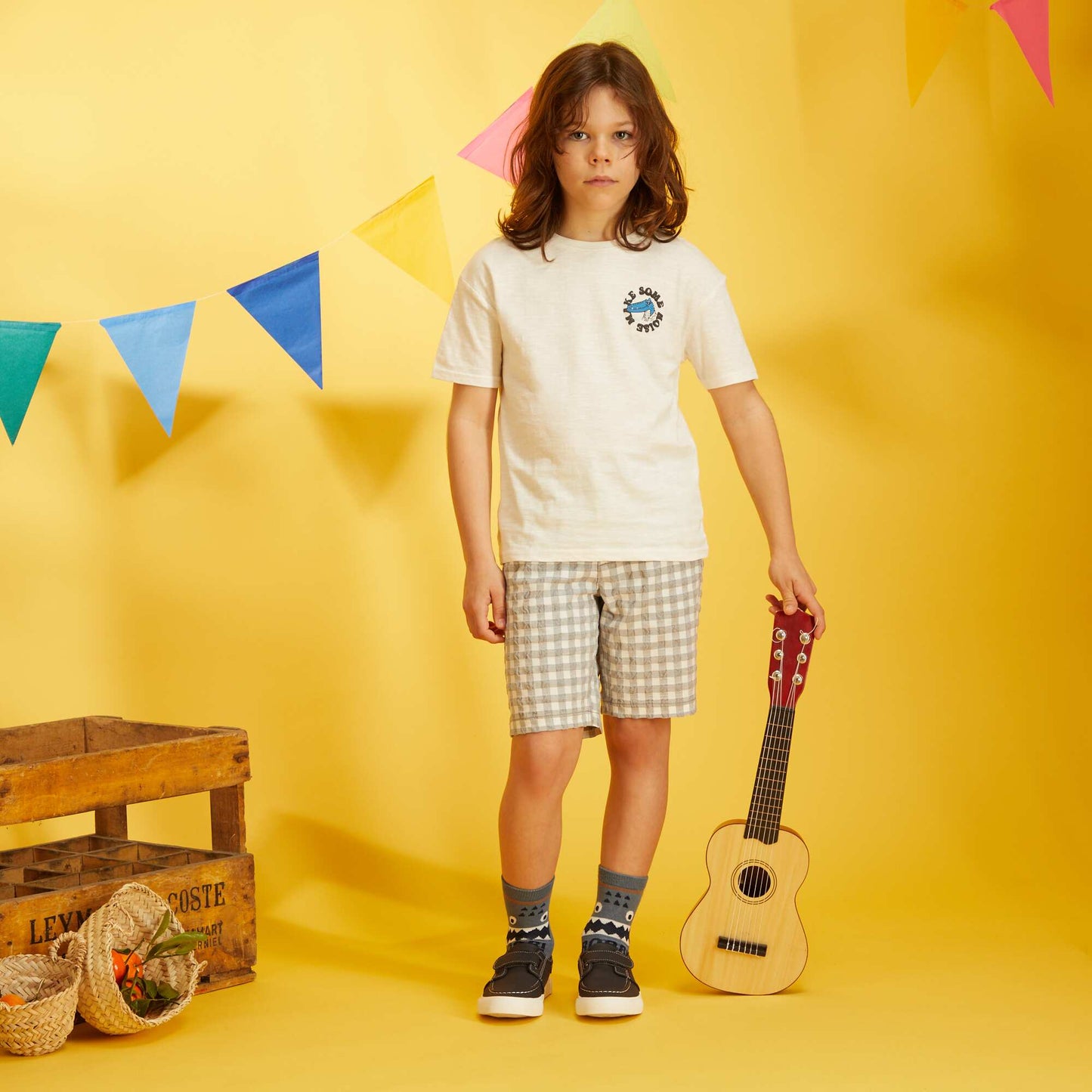 T-shirt avec imprim Blanc