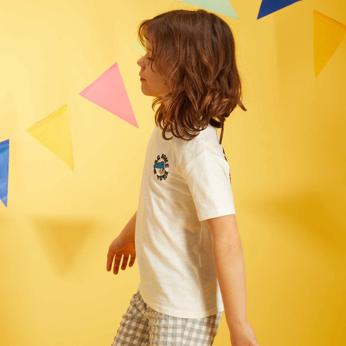 T-shirt avec imprim Blanc