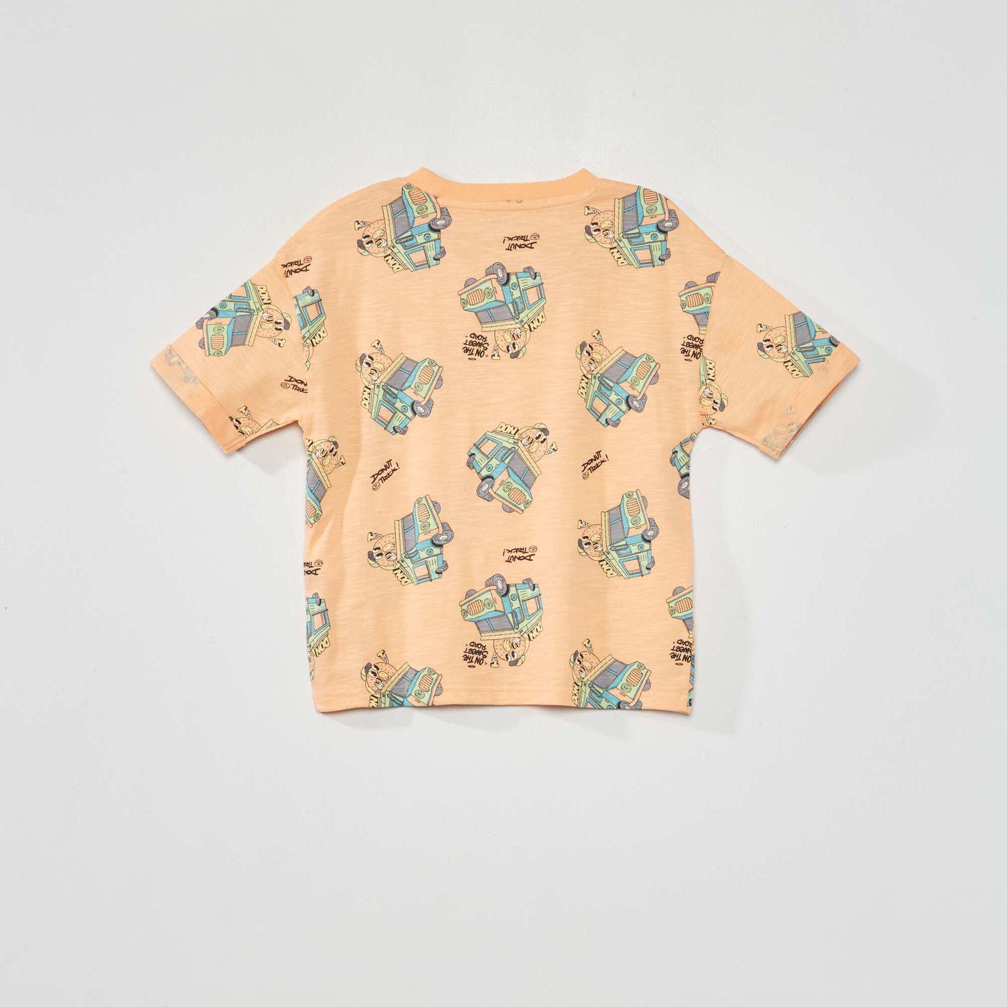Tee-shirt loose imprim ramen Orange