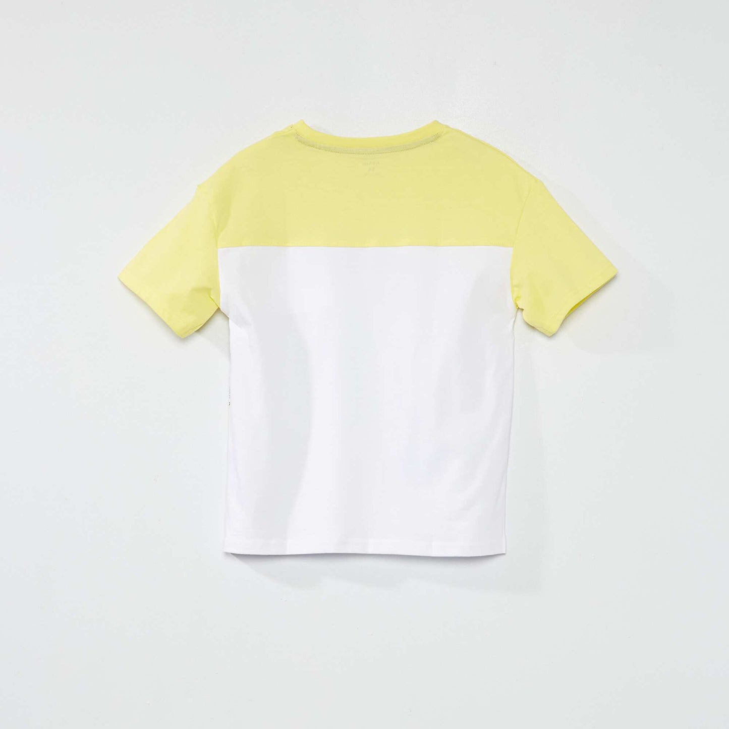 T-shirt en jersey color-block Jaune