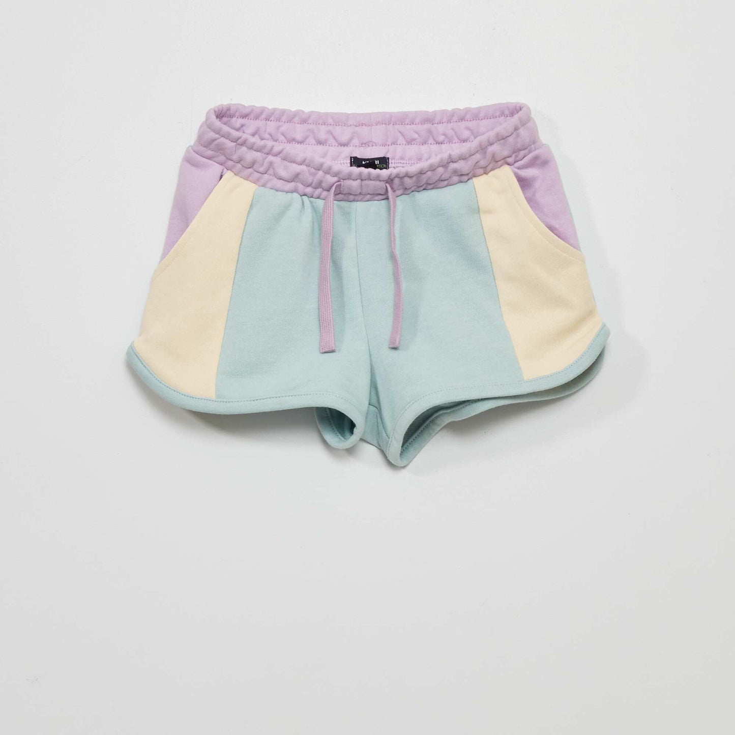 Short en molleton color-block Bleu