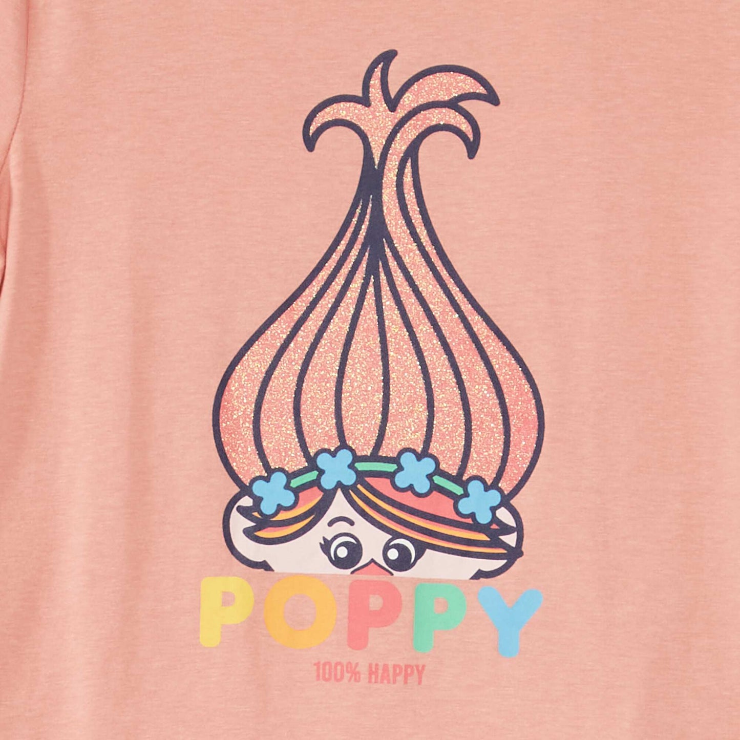 T-shirt col rond 'Trolls' Rose