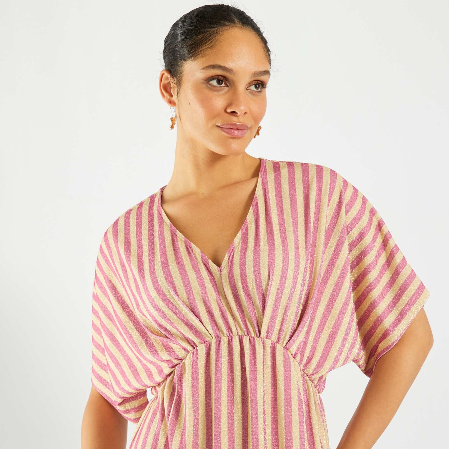 Robe courte paillettes Rose