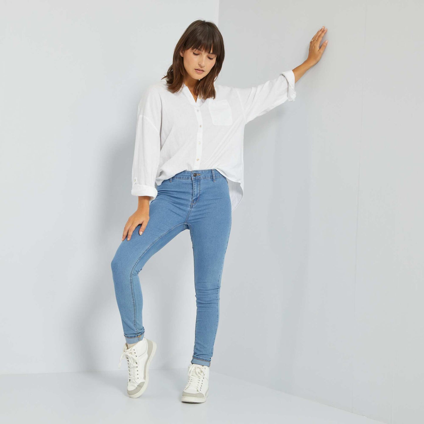 Jean skinny fit / coupe tr s ajust e Double stone