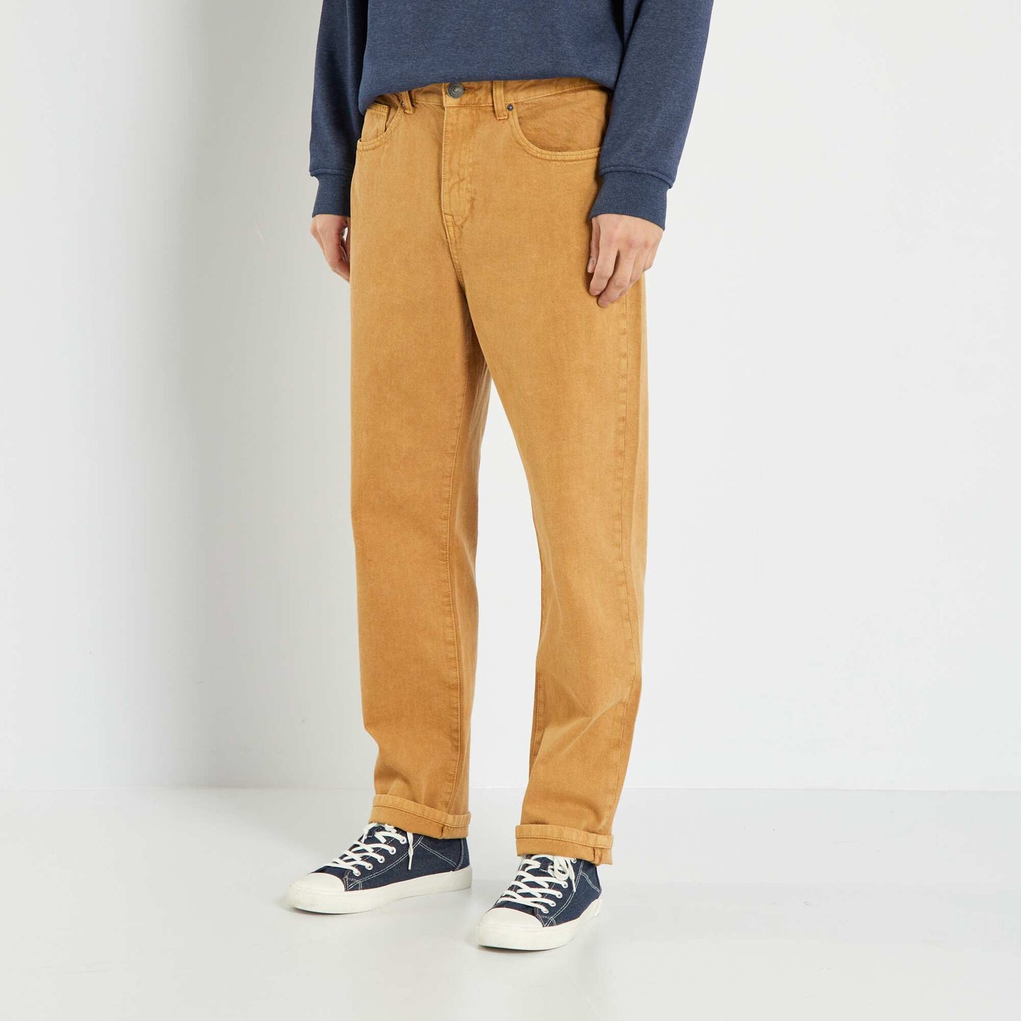 Jean large - L32 Beige