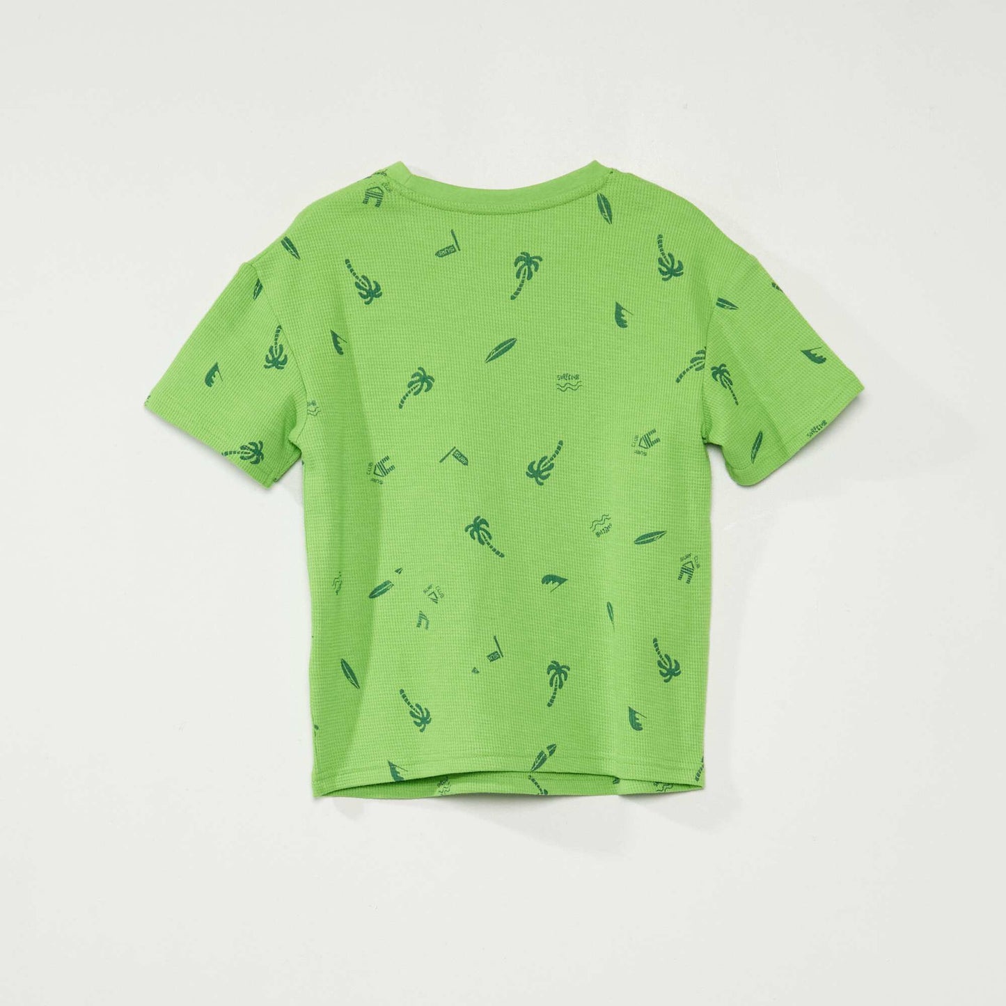 T-shirt en nid d'abeilles 'surf' Vert