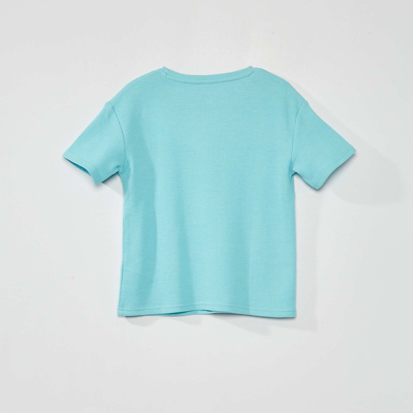 T-shirt en maille gaufr e Vert