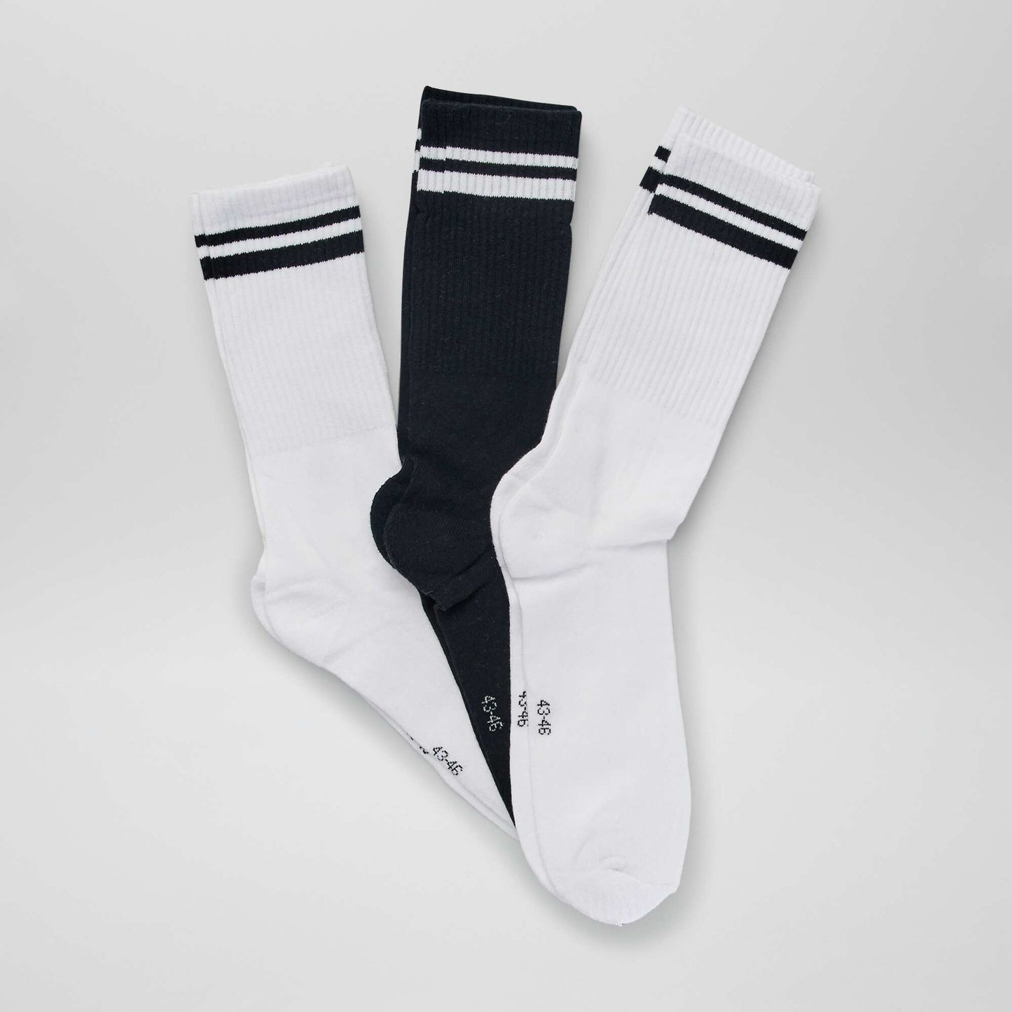 Lot de 3 paires de chaussettes c tel es Noir/blanc