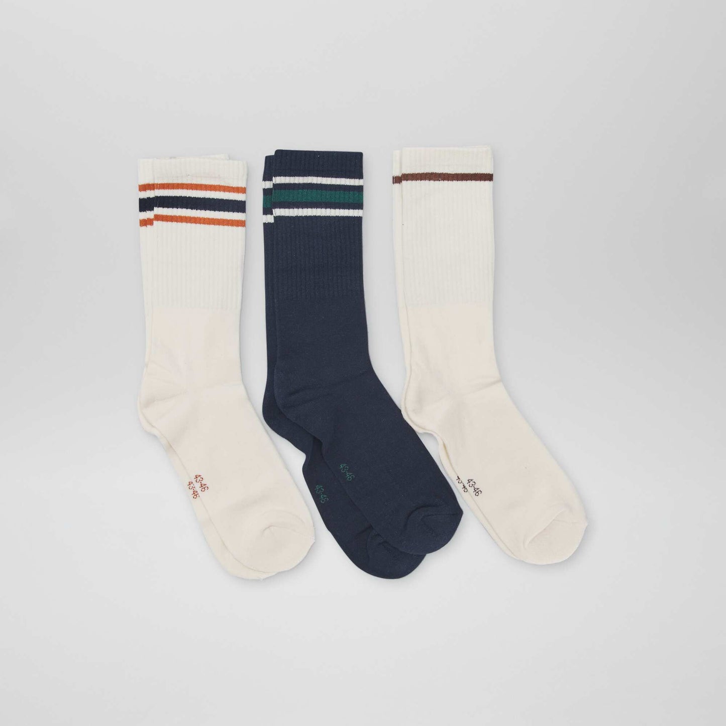 Lot de 3 paires de chaussettes c tel es Bleu marine/blanc
